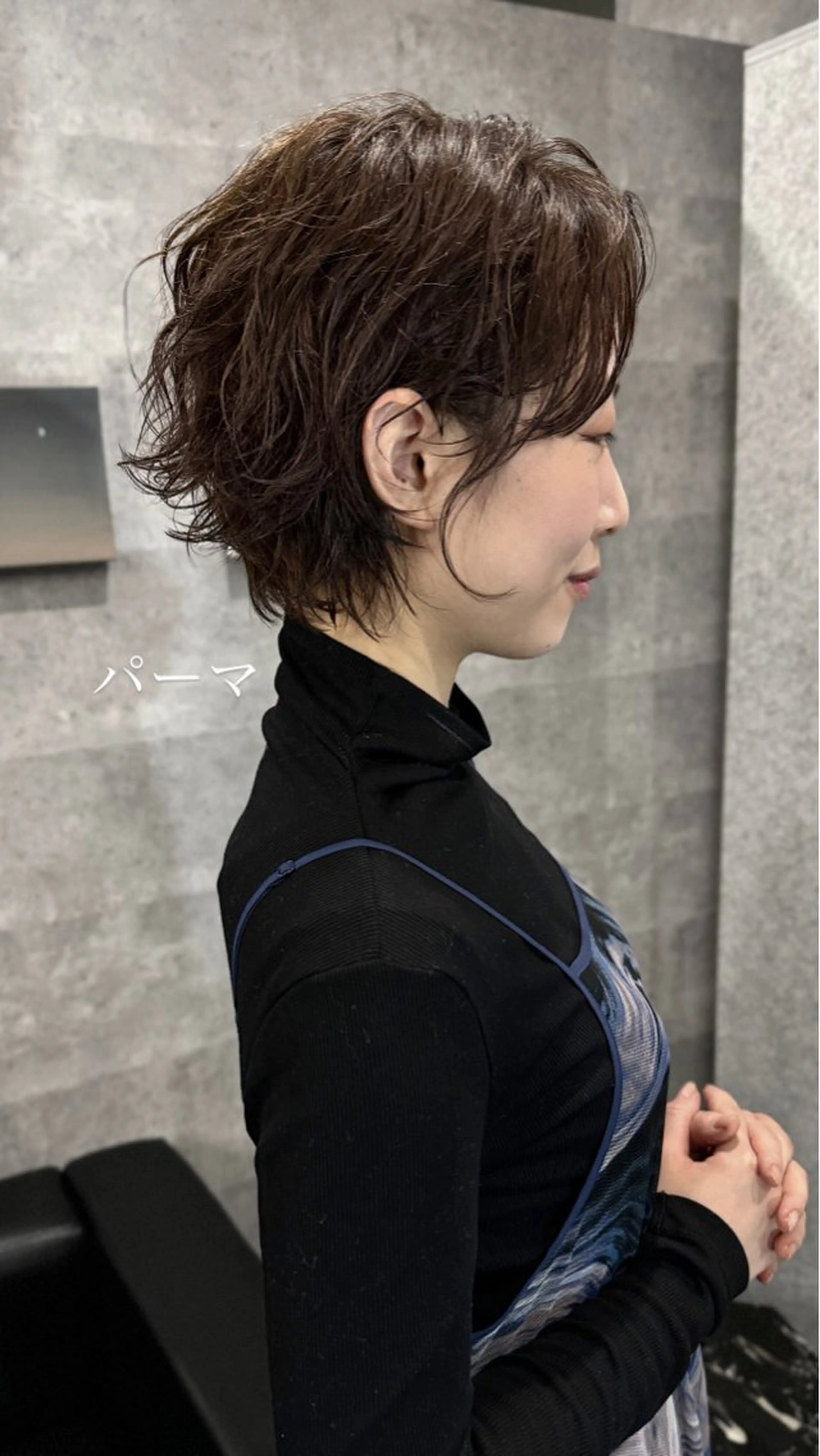 ショート パーマ ショートヘア デジタルパーマ 似合わせカット 岩滿のヘアスタイル