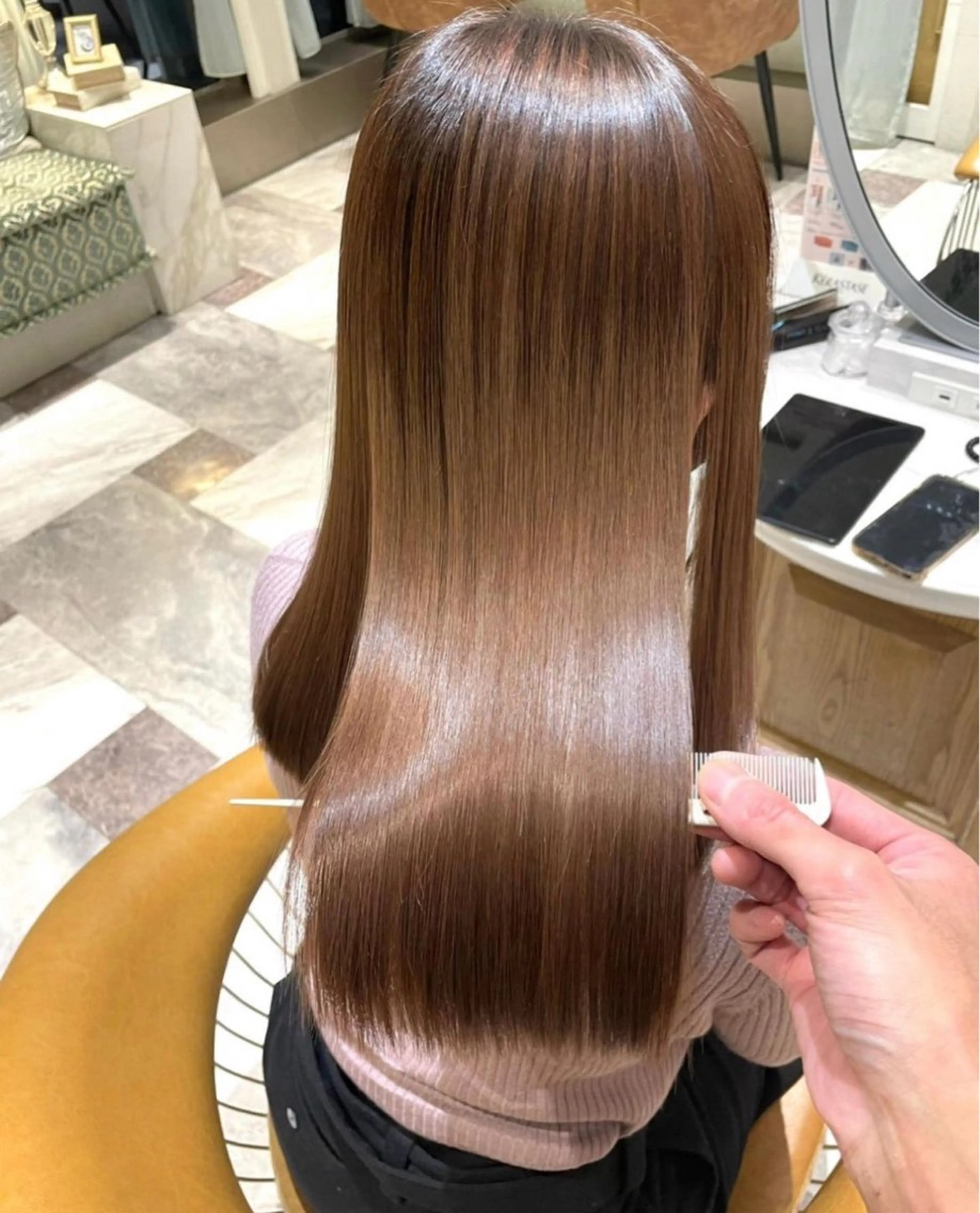 ロング カット 縮毛矯正 トリートメント 廣瀬双葉 トップスタイリストのヘアスタイル