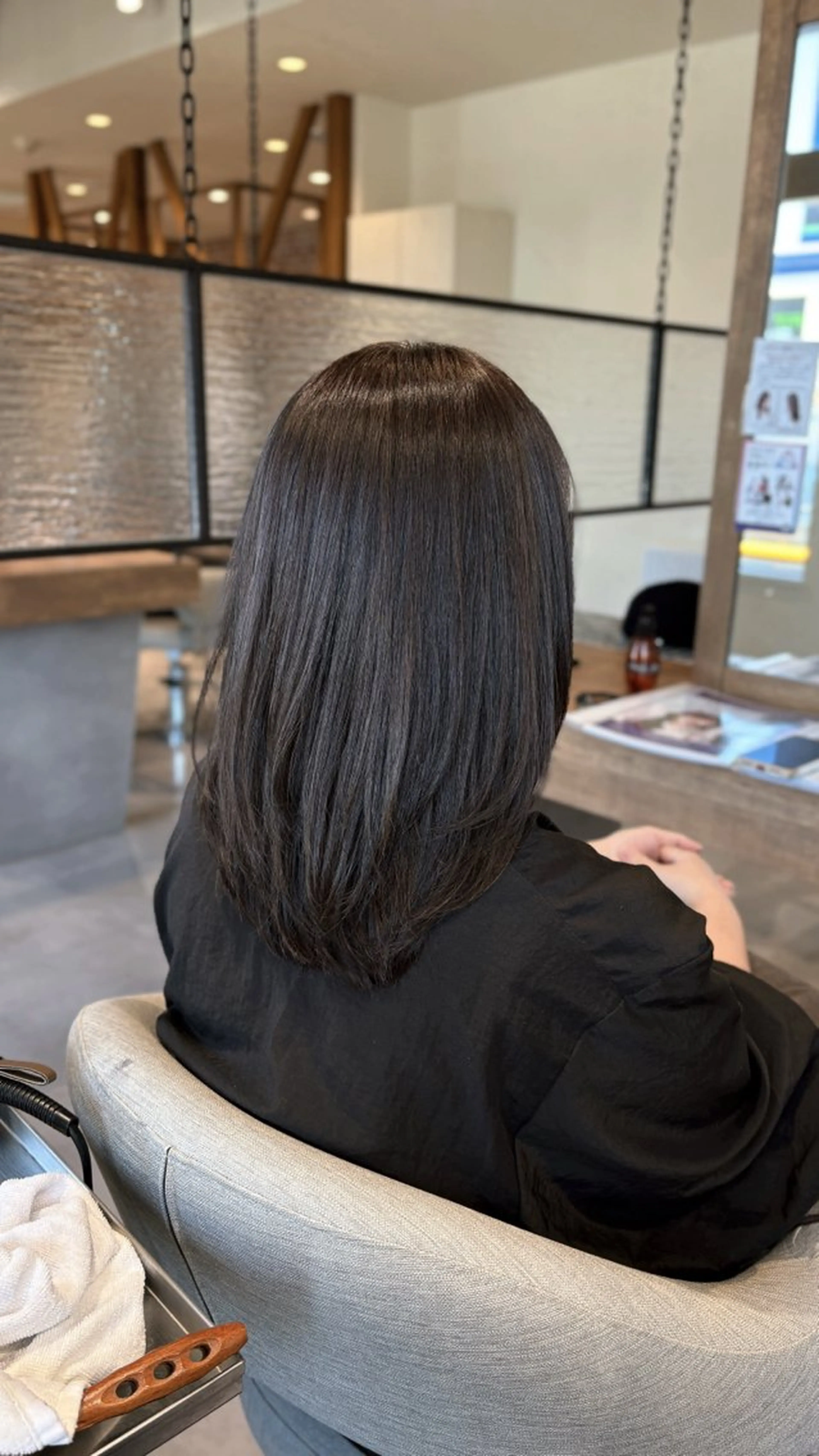 ミディアム カラー ミディアムレイヤー レイヤーカット カット ヘアカラー トリートメント Zina.金上美玲 ✲Layer✲南船橋のヘアスタイル