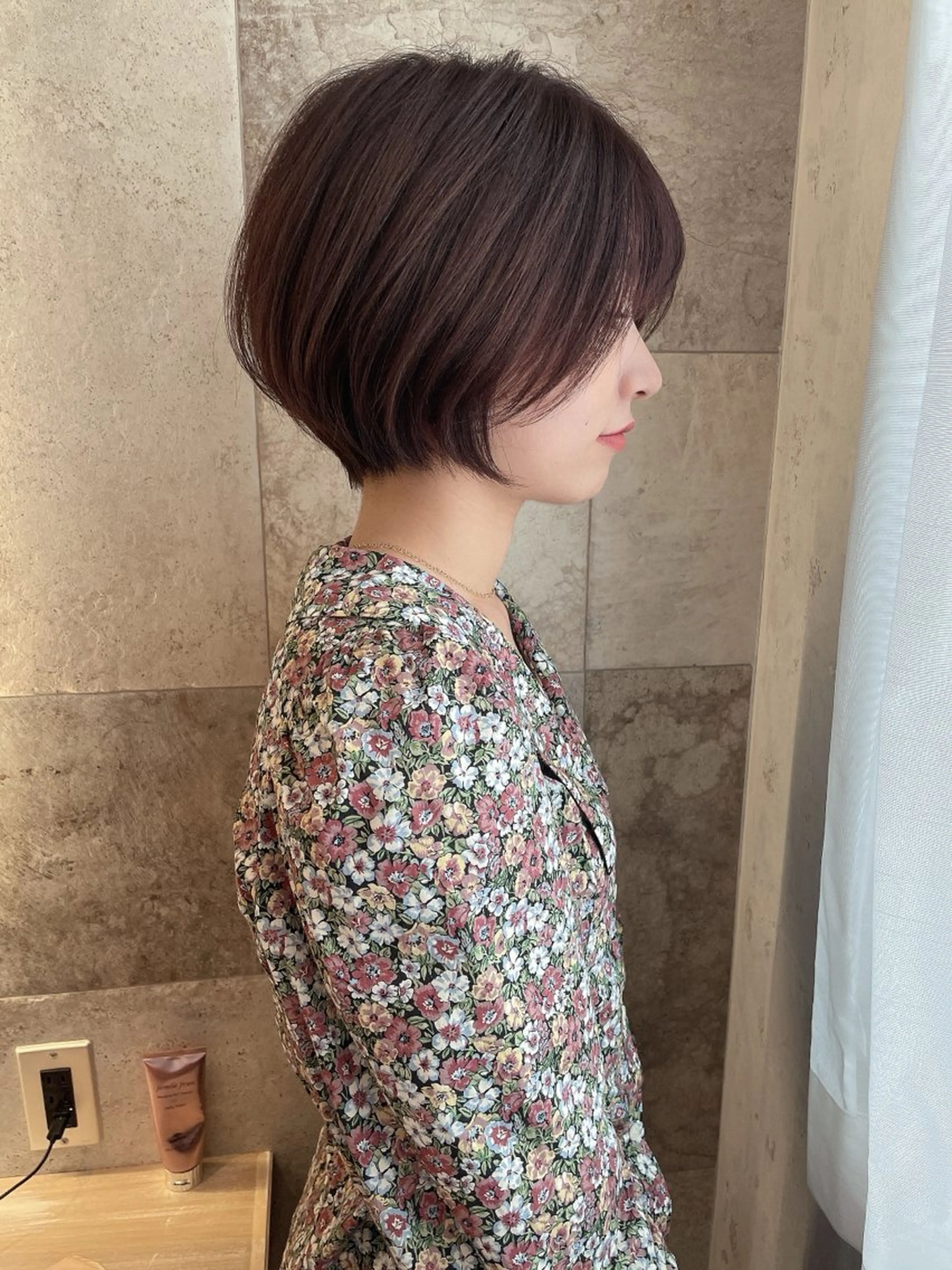 ショート カラー 木屋元一/透明感 /前髪/ショートボブのヘアスタイル