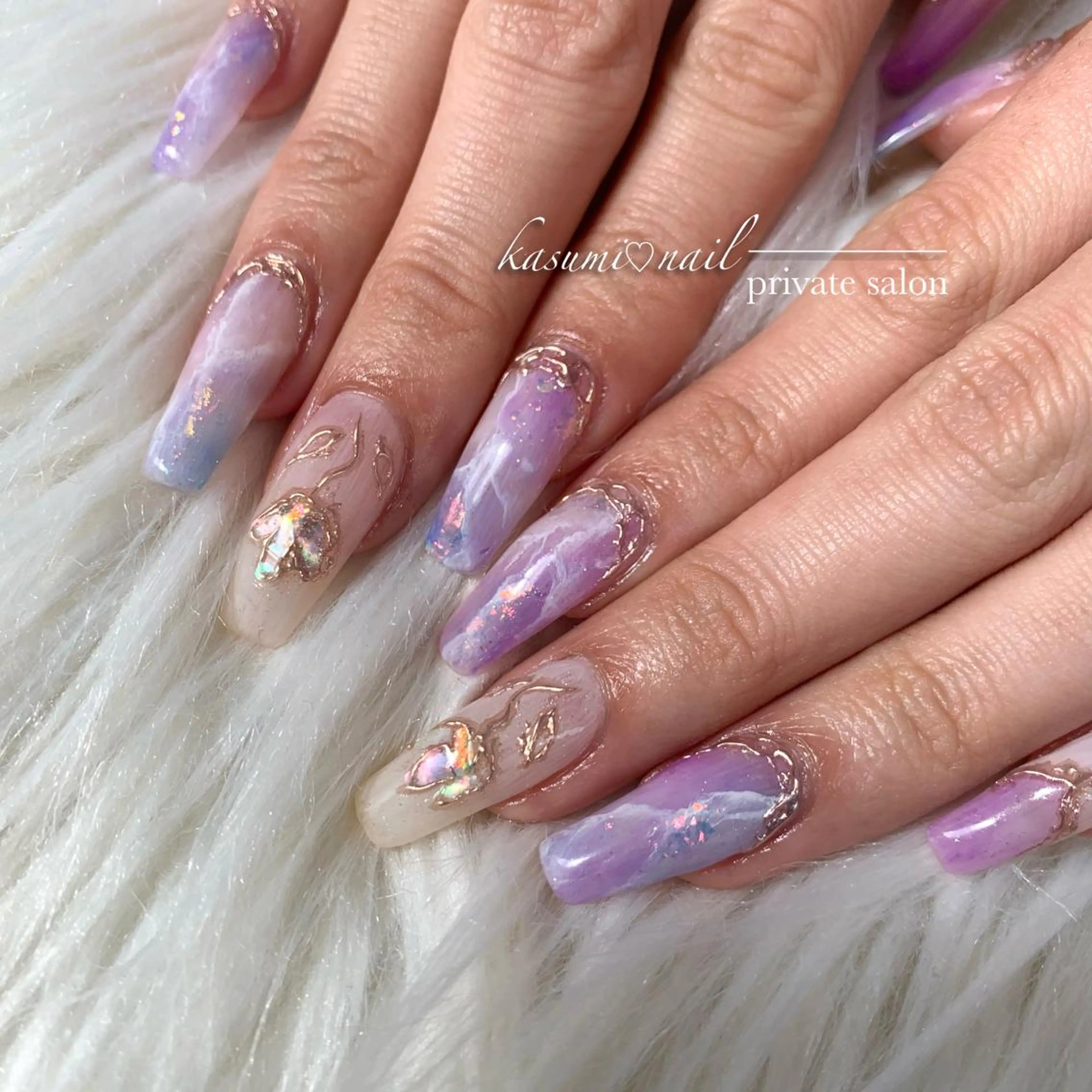 ネイル アートネイル フットネイル フレンチネイル ロングネイル マグネットネイル KASUMI♡ Nailのネイルデザイン