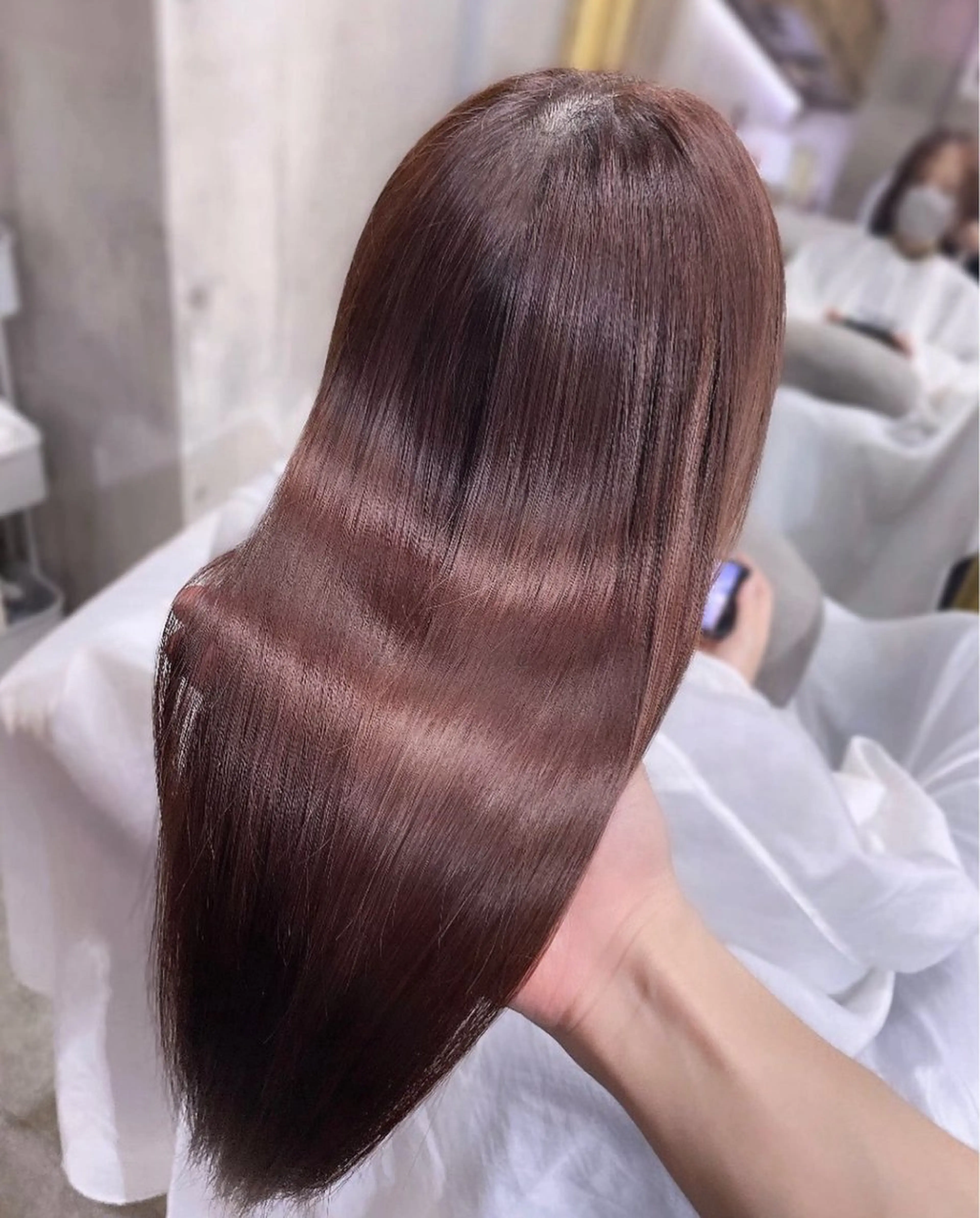 ロング カラー シールエクステ ブリーチ ボルドーカラー ブラウンカラー ダブルカラー Ryoichi⛓️ 韓国ヘア/ハイトーンのヘアスタイル