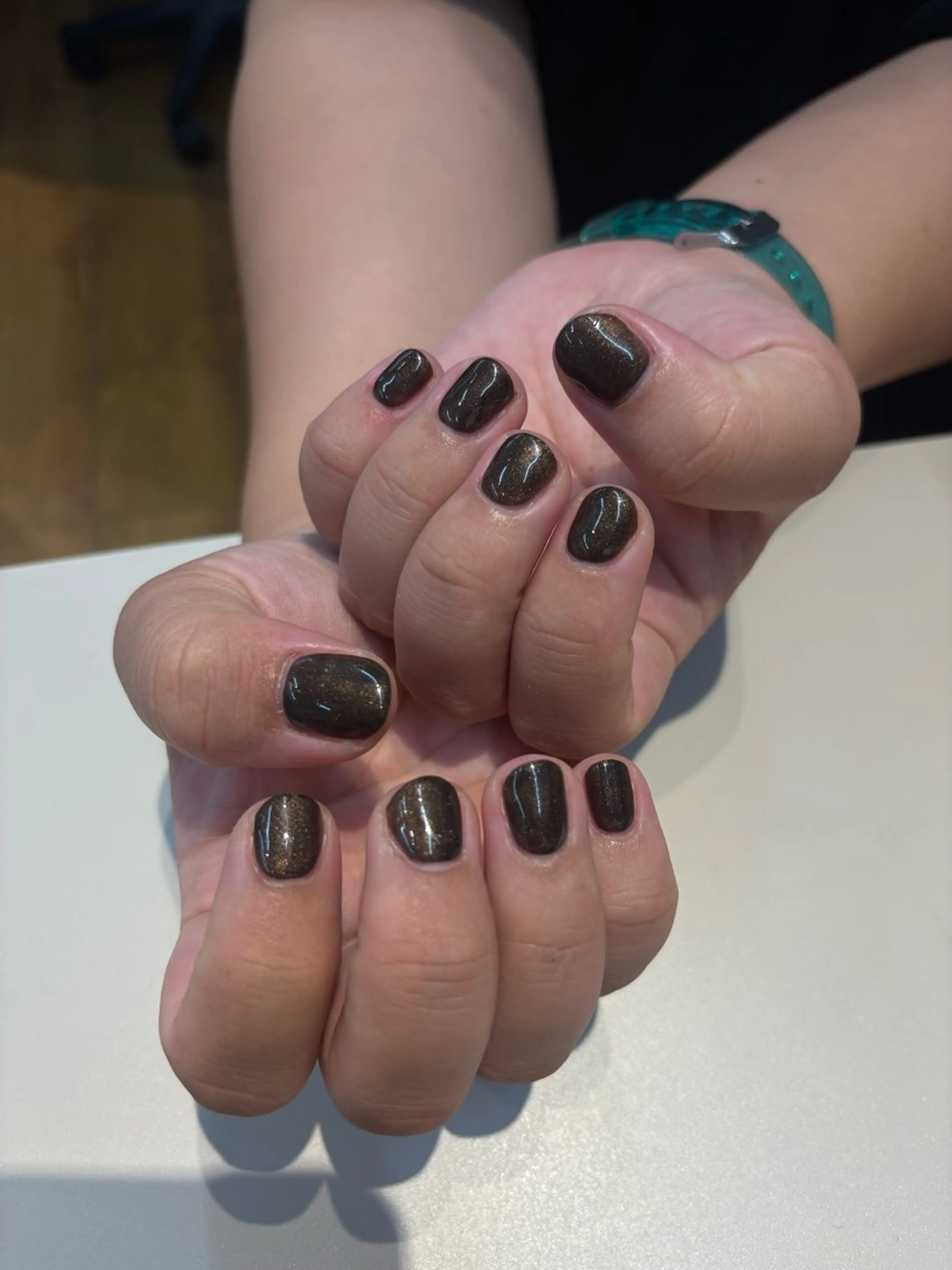 ネイル ブラウン ハロウィン ワンカラーネイル DEE hisaya erika.Kのネイルデザイン