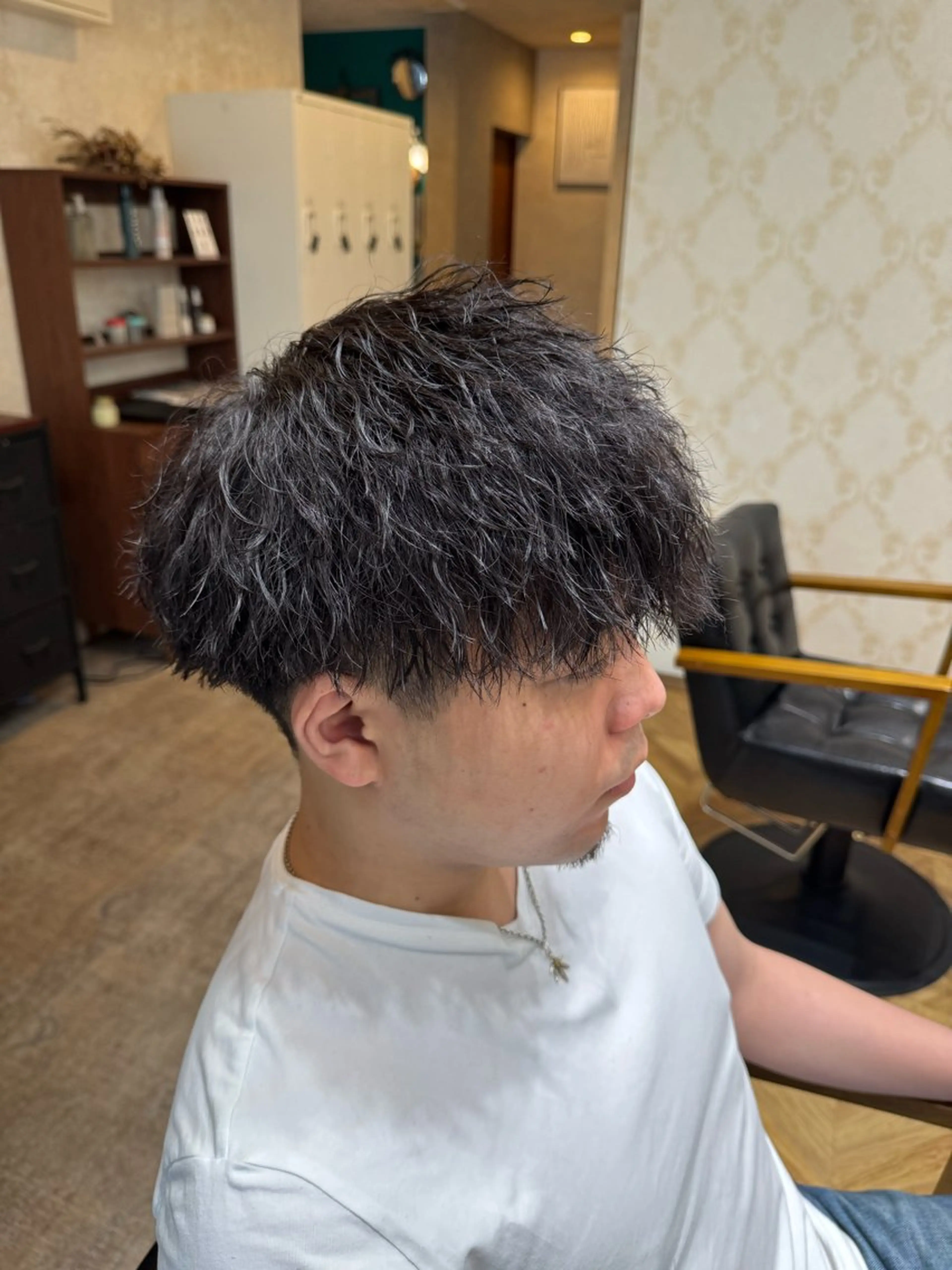 パーマ メンズ メンズパーマ カット パーマ 松ヶ迫 珠里のヘアスタイル