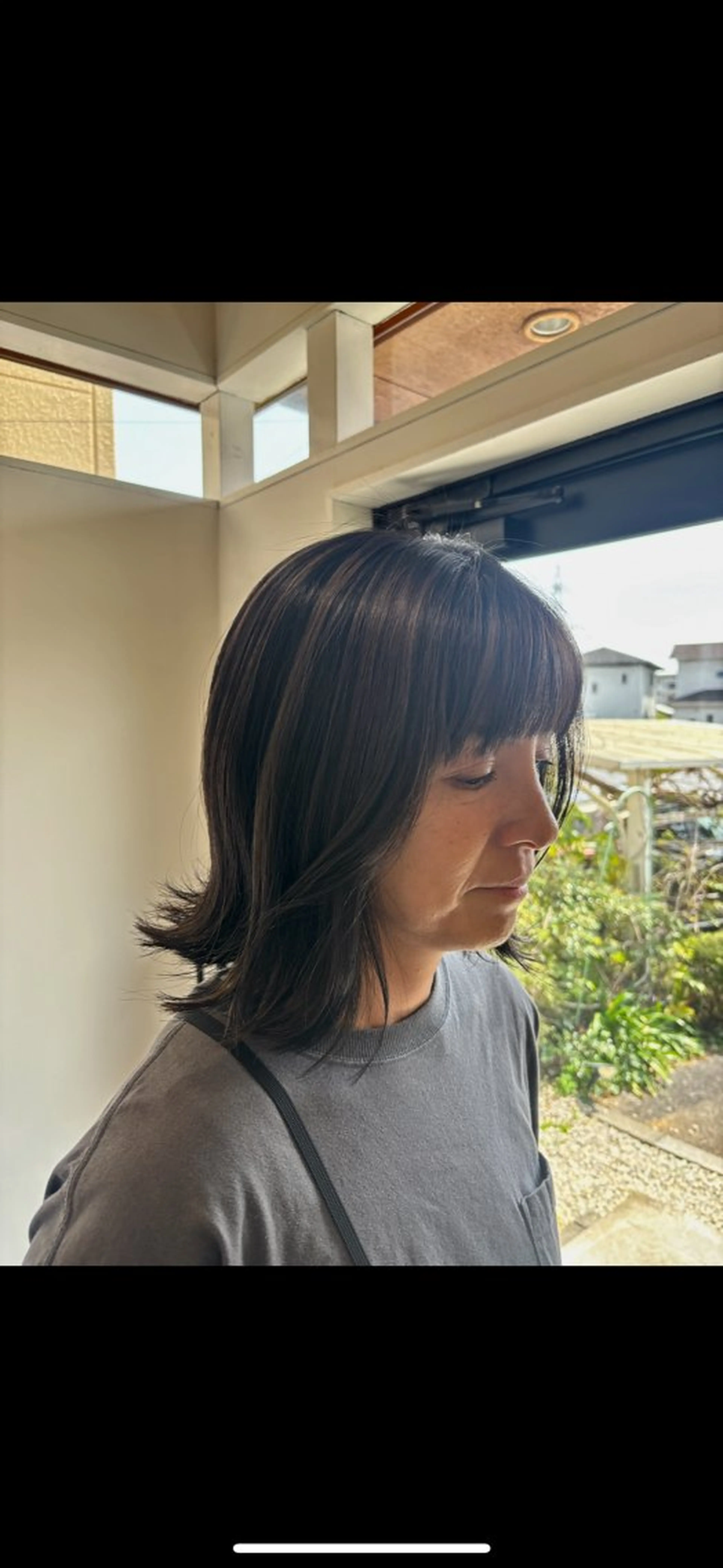 ミディアム ヘアカラー 髙木 藍紗のヘアスタイル