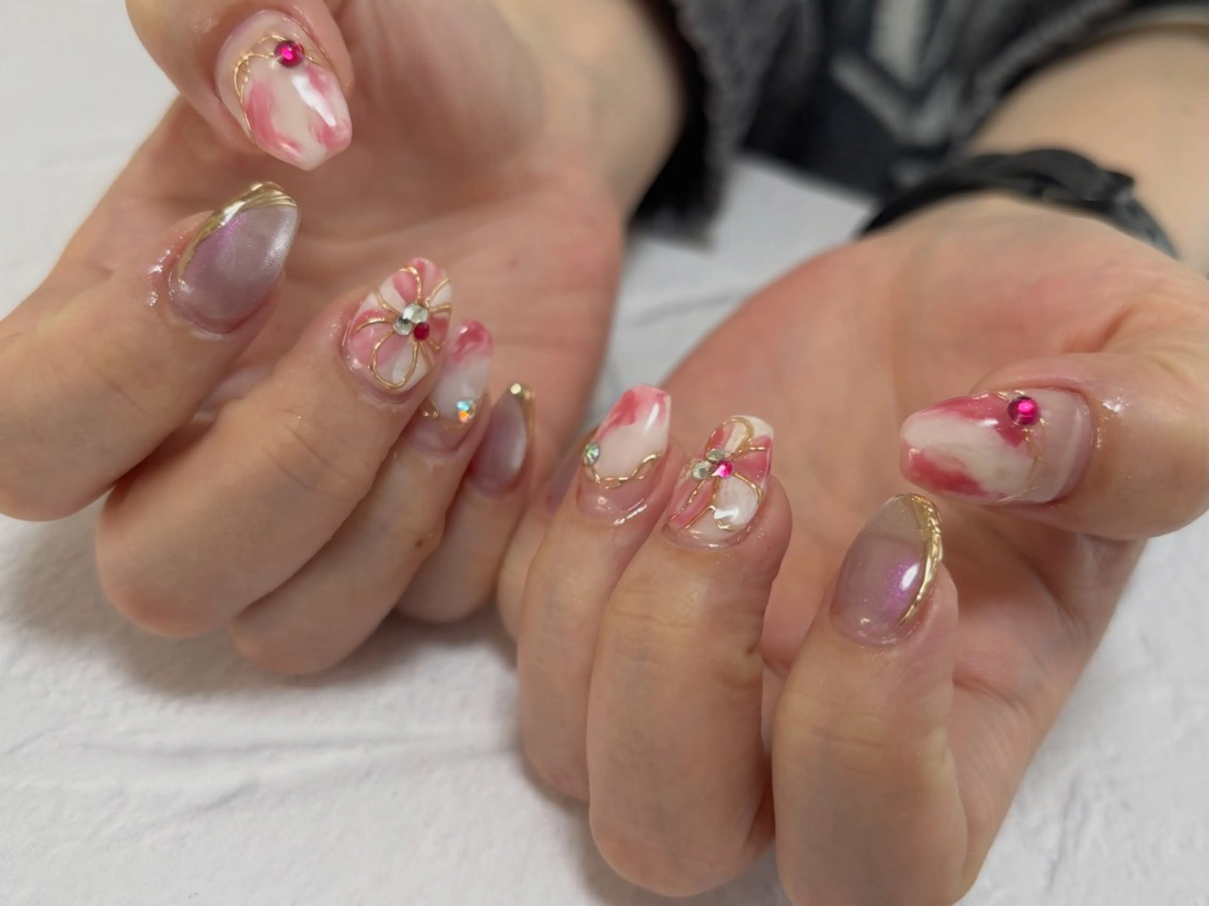 ネイル ハンドネイル 愛川町 あんすりうむのネイルデザイン