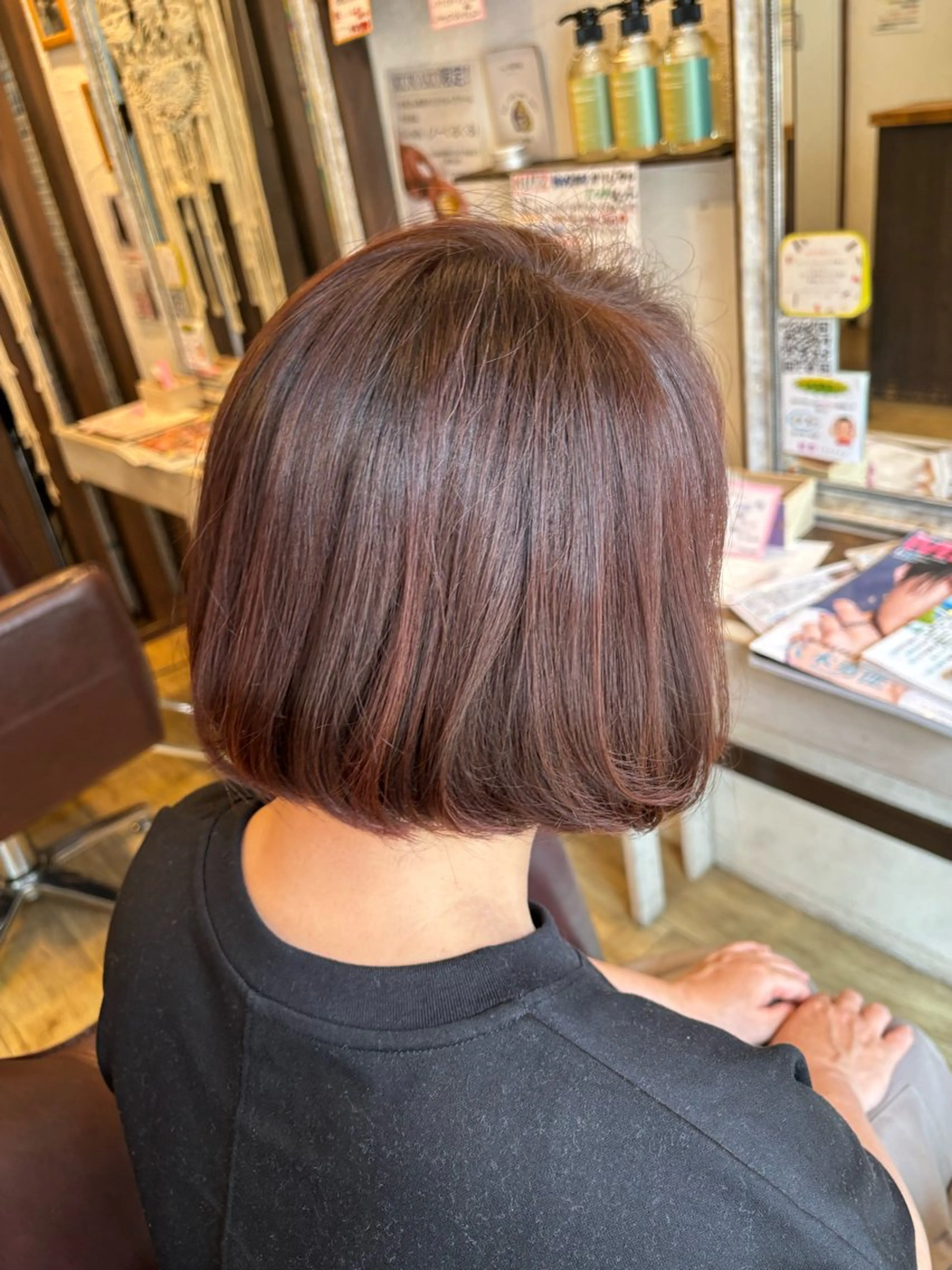 ショート カラー ブラウンカラー ピンクカラー ピンクブラウン SERA/笹塚 モデル募集中のヘアスタイル