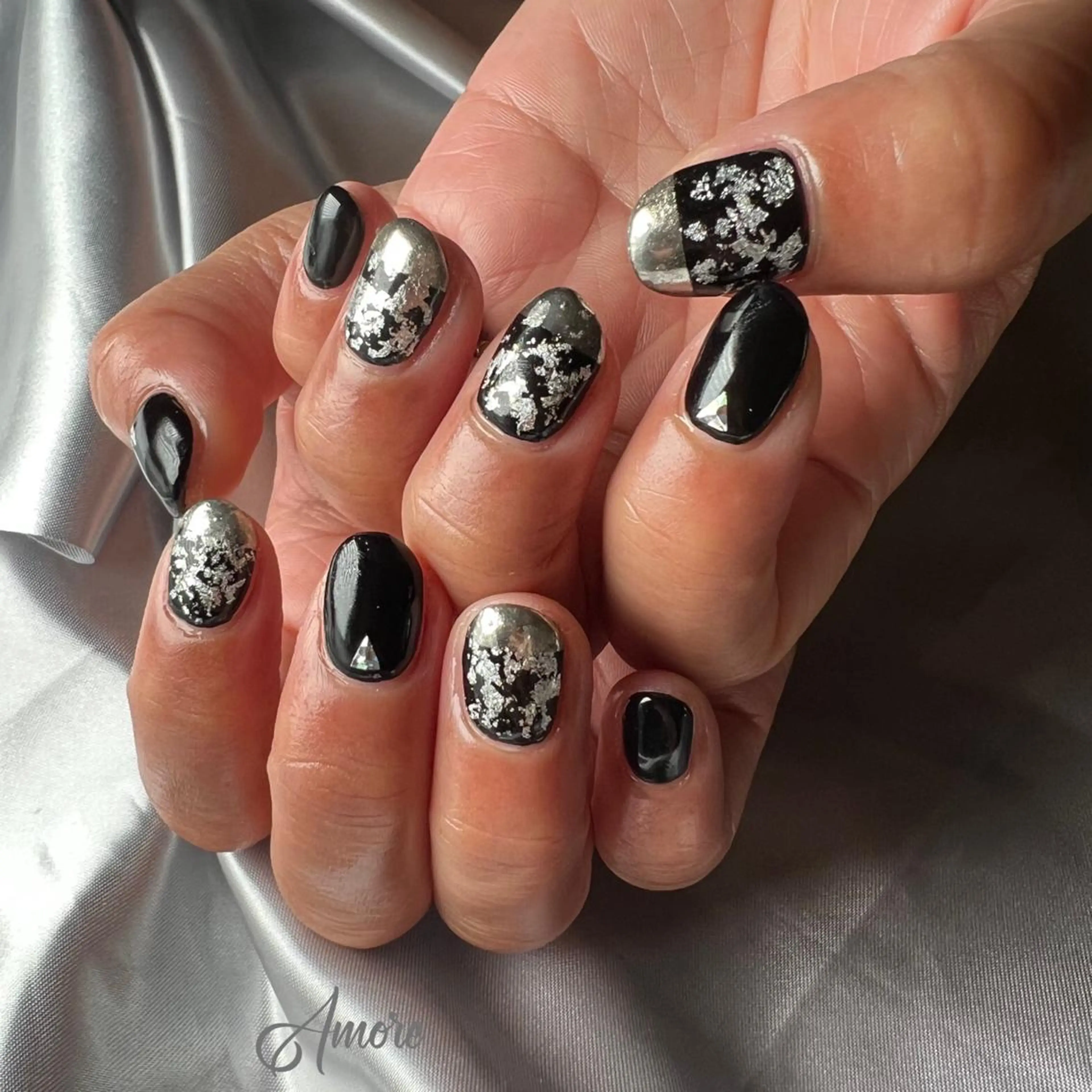 ネイル ジェルネイル ミラーネイル オフィスネイル パラジェル You kyehwaのネイルデザイン