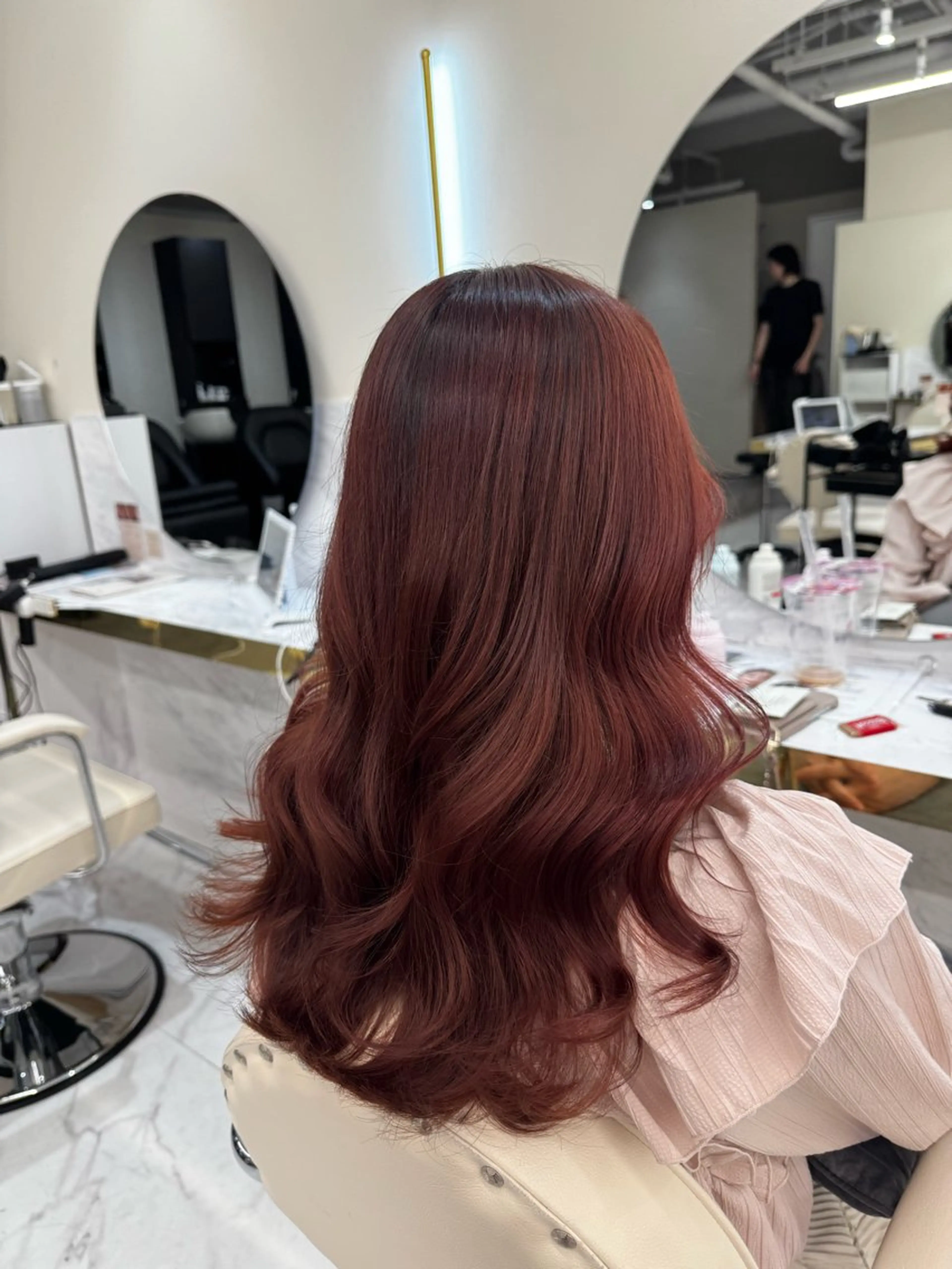 セミロング カラー ブラウンカラー ピンクカラー ピンクブラウン ヘアカラー 髪質改善🫧 カラー特化/Hinaのヘアスタイル