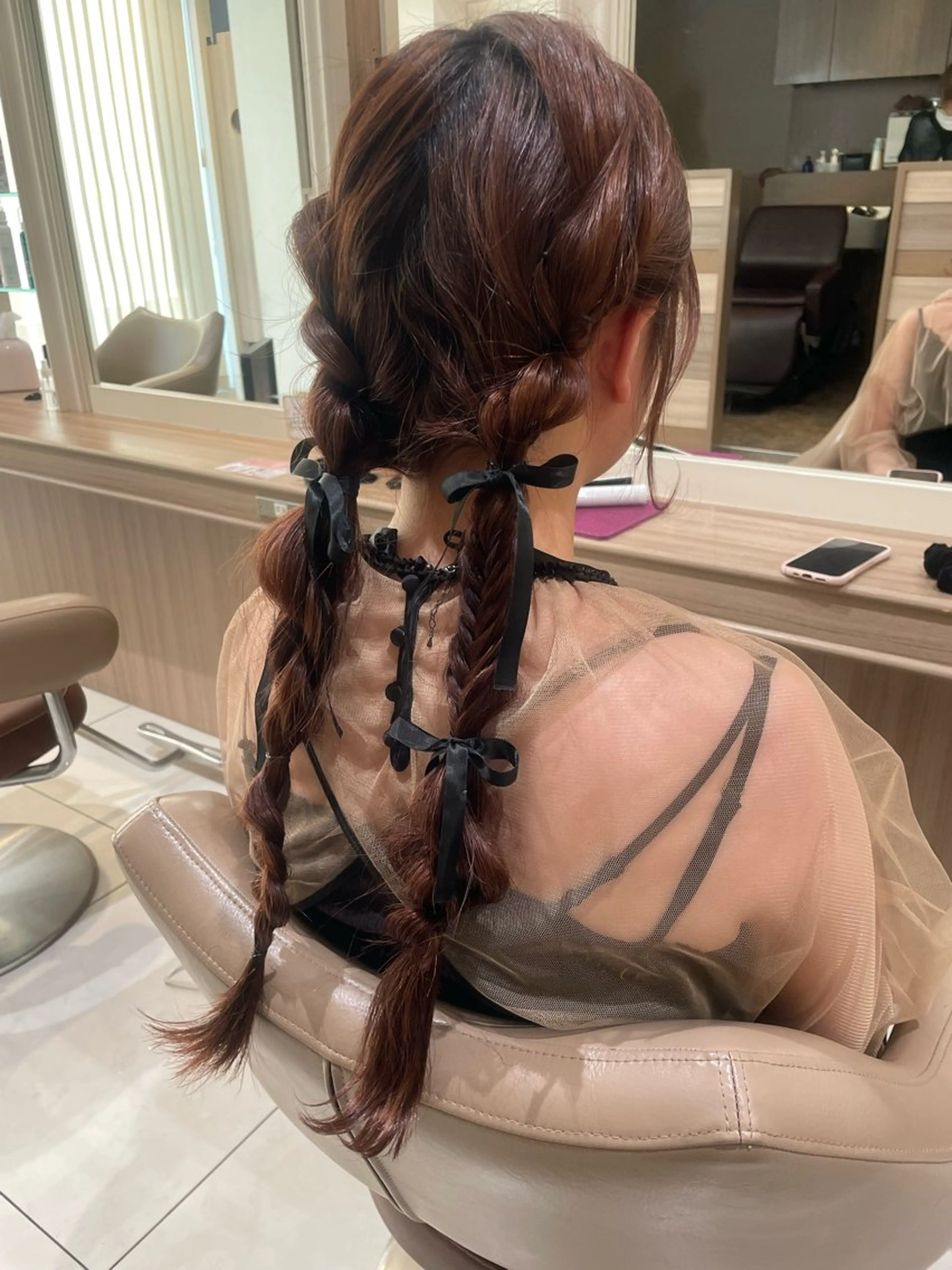 ロング ヘアアレンジ ヘアセット 韓国ヘアメイク🎀/ 縮毛矯正✨山本媛香のヘアスタイル