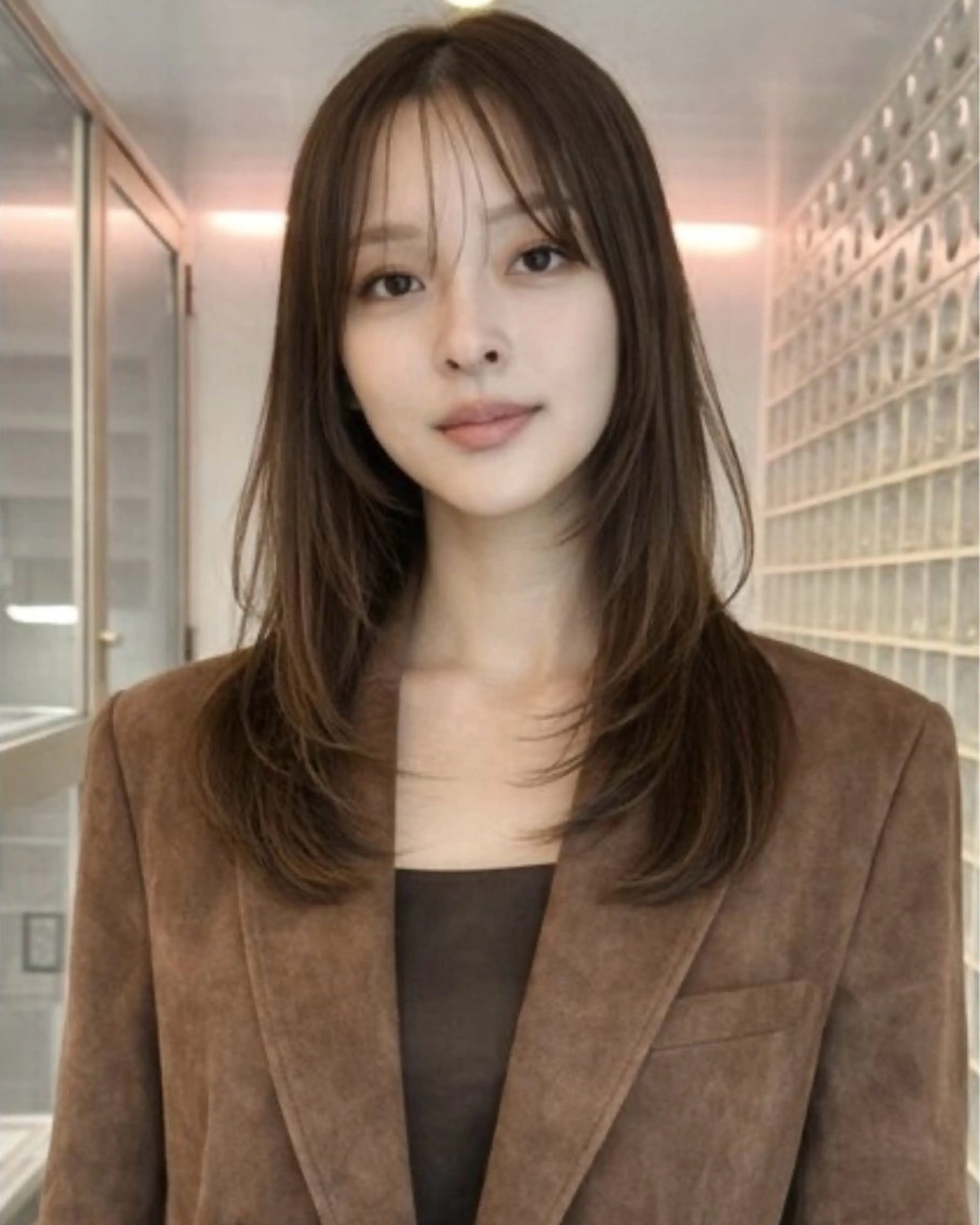 ミディアム レイヤーカット 似合わせカット カット ヘアカラー 表参道ミディアム レイヤー山岸季生のヘアスタイル