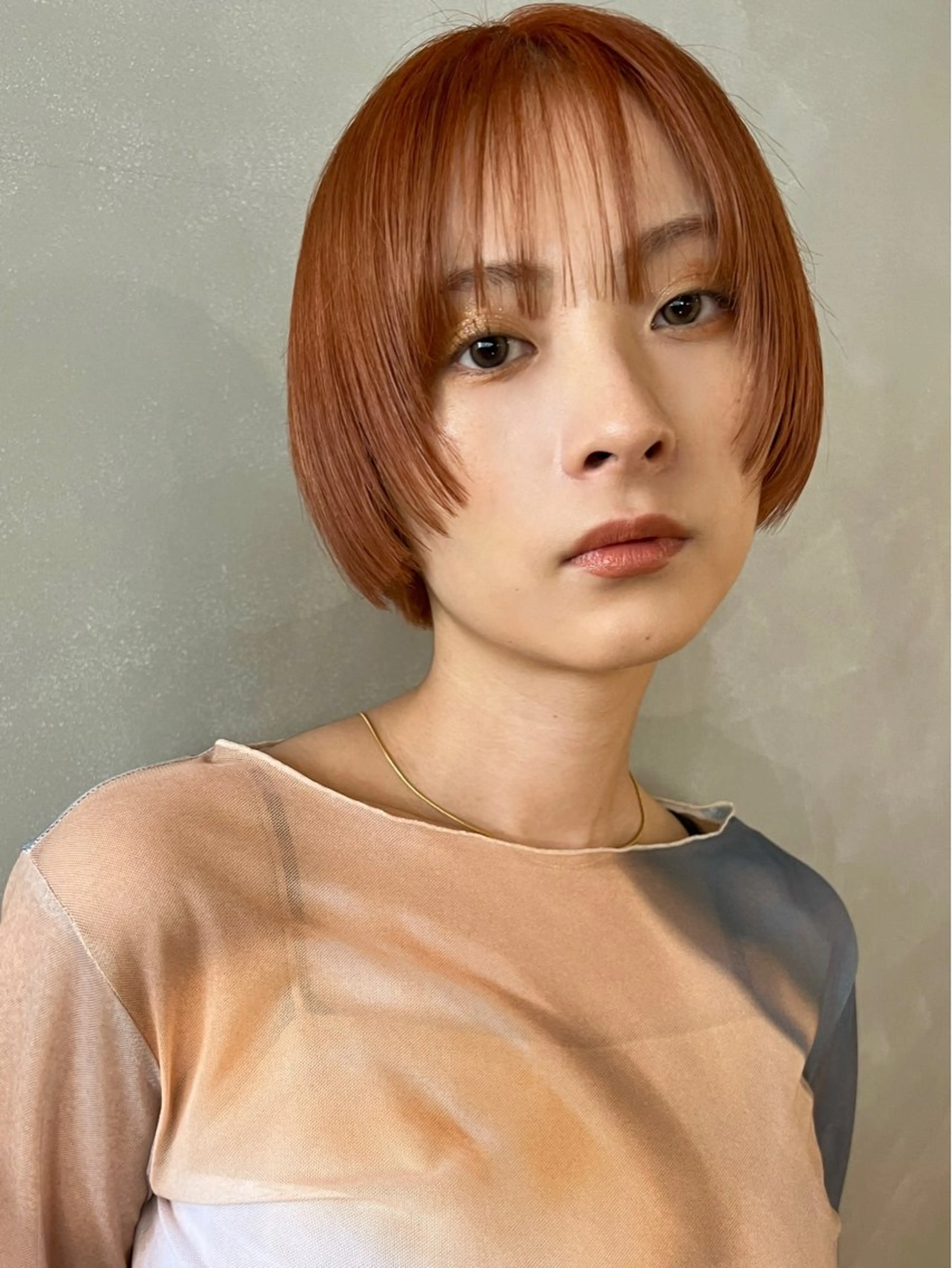 ショート カラー ダブルカラー オレンジ ショートヘア トリートメント 原宿パーソナルカラー 診断／hina✨🧚のヘアスタイル