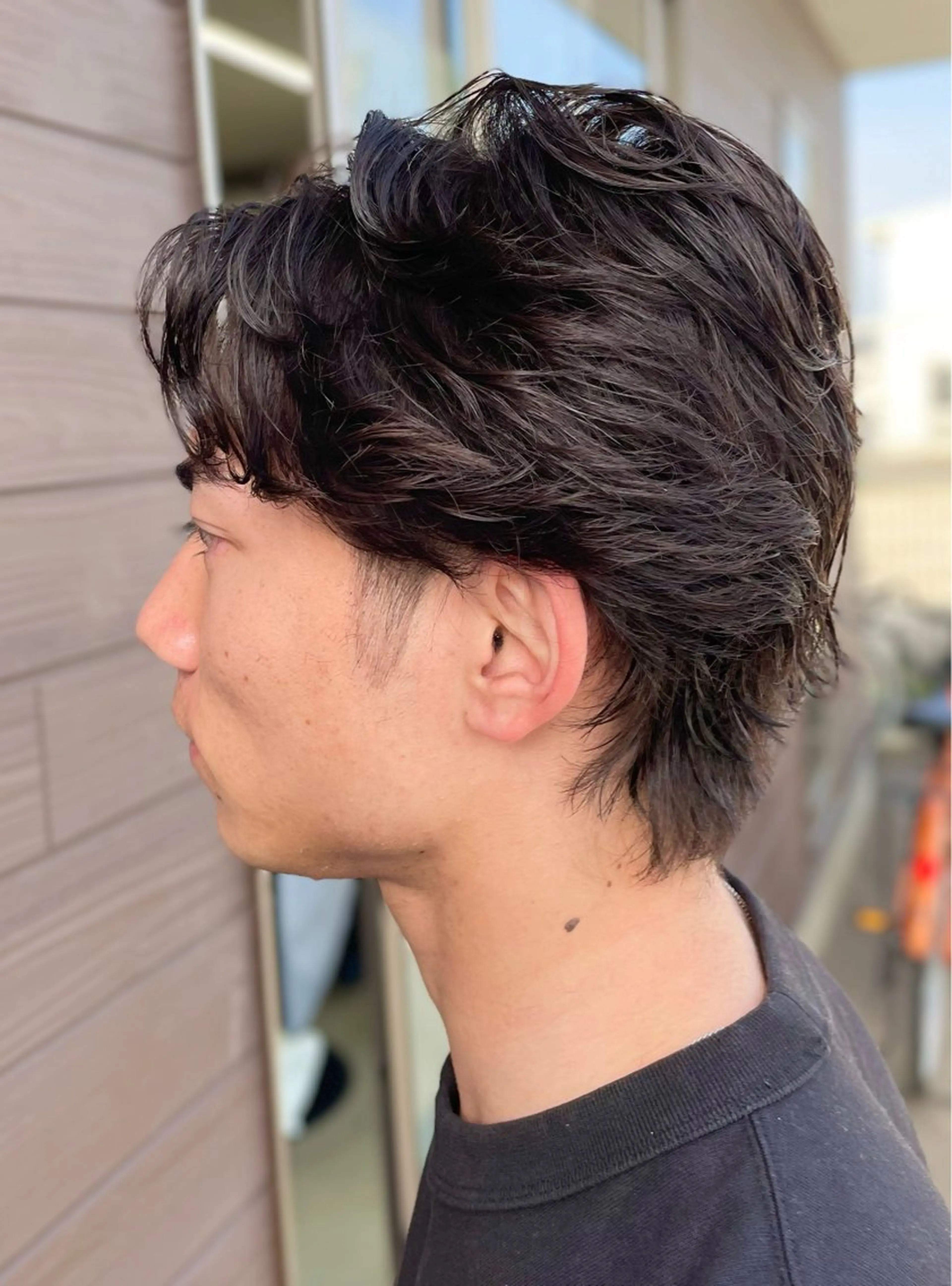 パーマ メンズ フェザーパーマ メンズパーマ カット パーマ 大島 渓翔のヘアスタイル