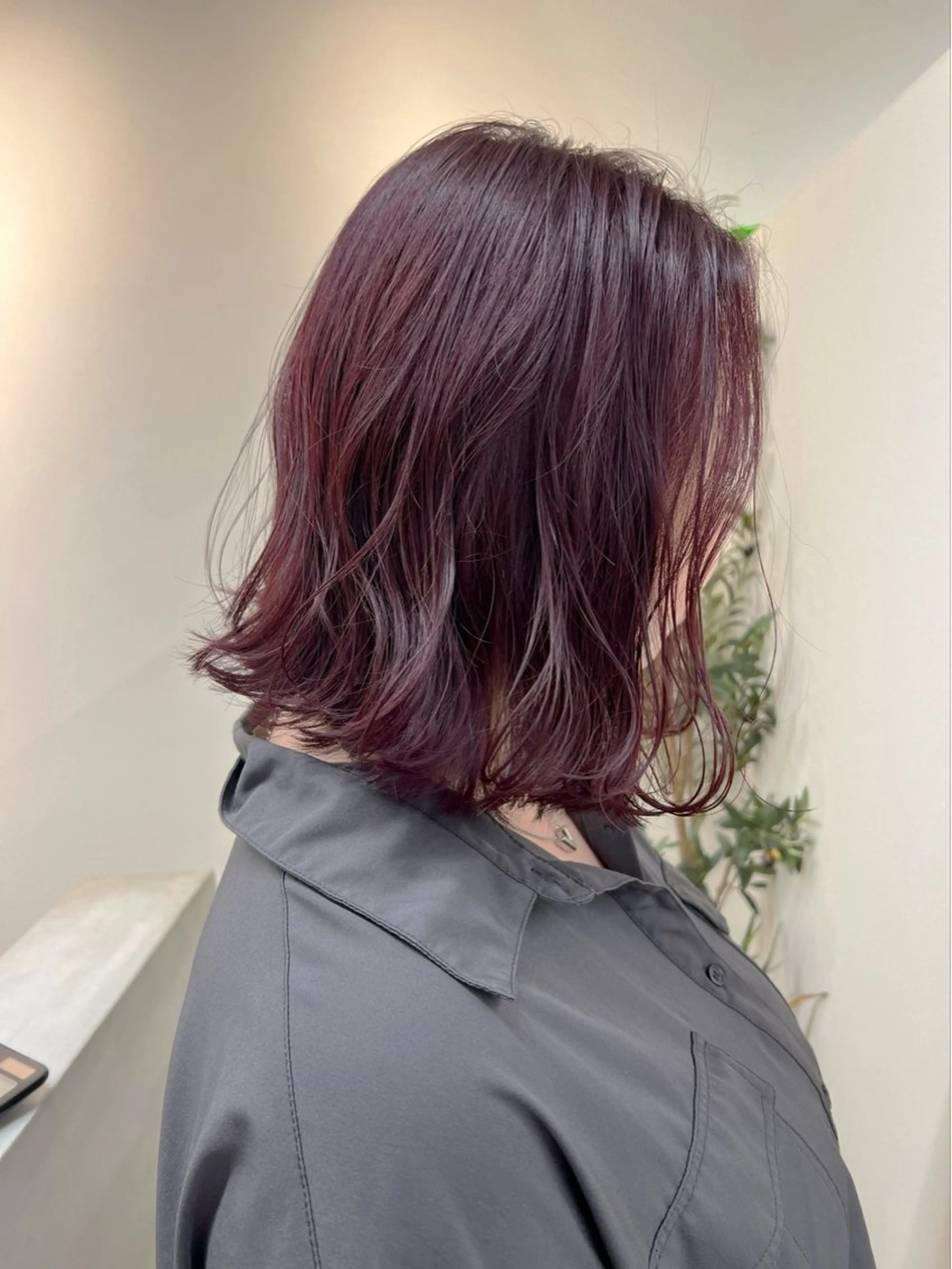 ミディアム カラー メンズ レイヤー ウルフ 弓木啓輔のヘアスタイル