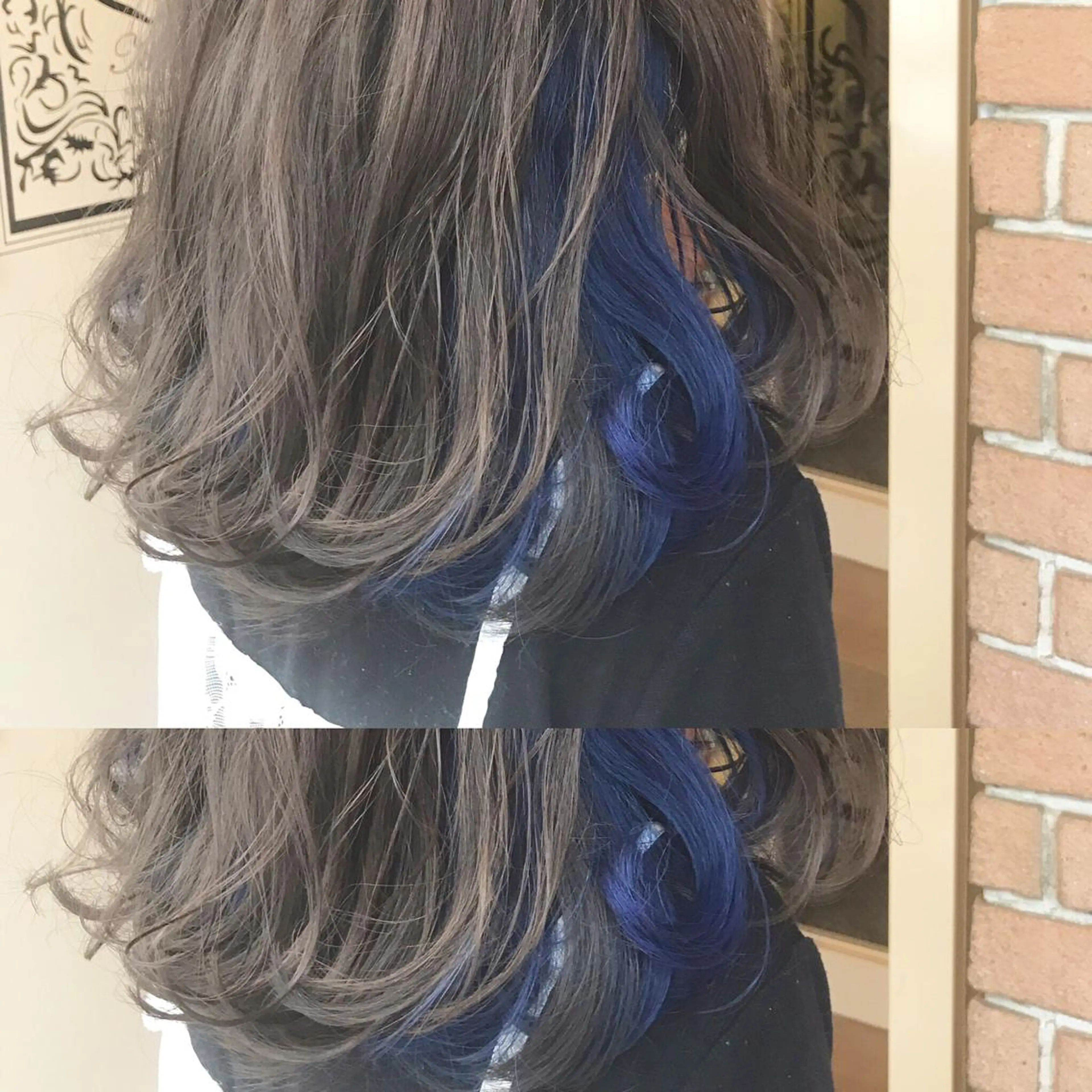 ミディアム カラー パーマ ヘアアレンジ メンズ キッズ ネイル マツエク・マツパ ブルーカラー ブルー サロンドミルク 原宿のヘアスタイル