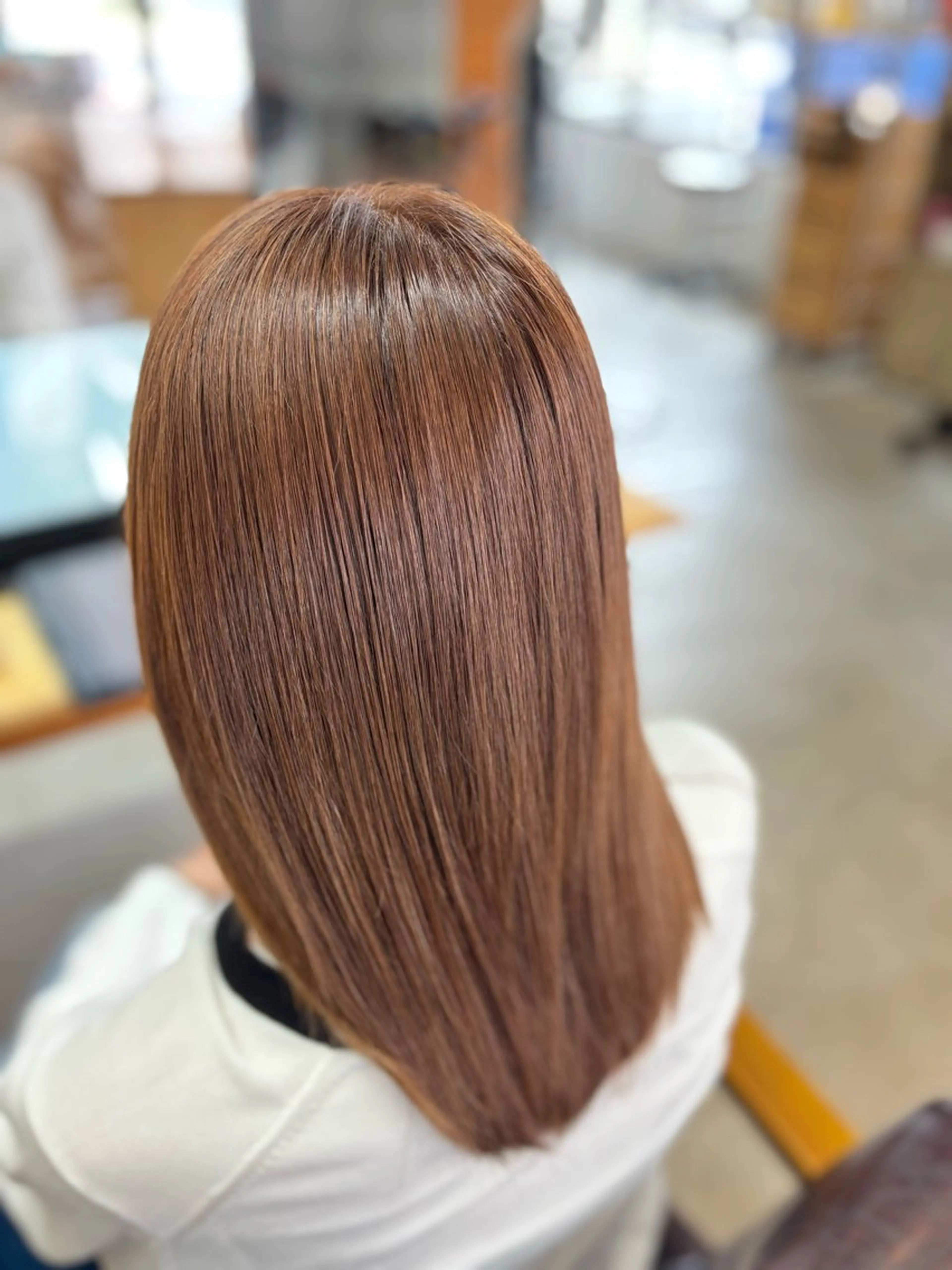 カラー ブラウンカラー オレンジ オレンジブラウン ヘアカラー 川内 美瑚のヘアスタイル