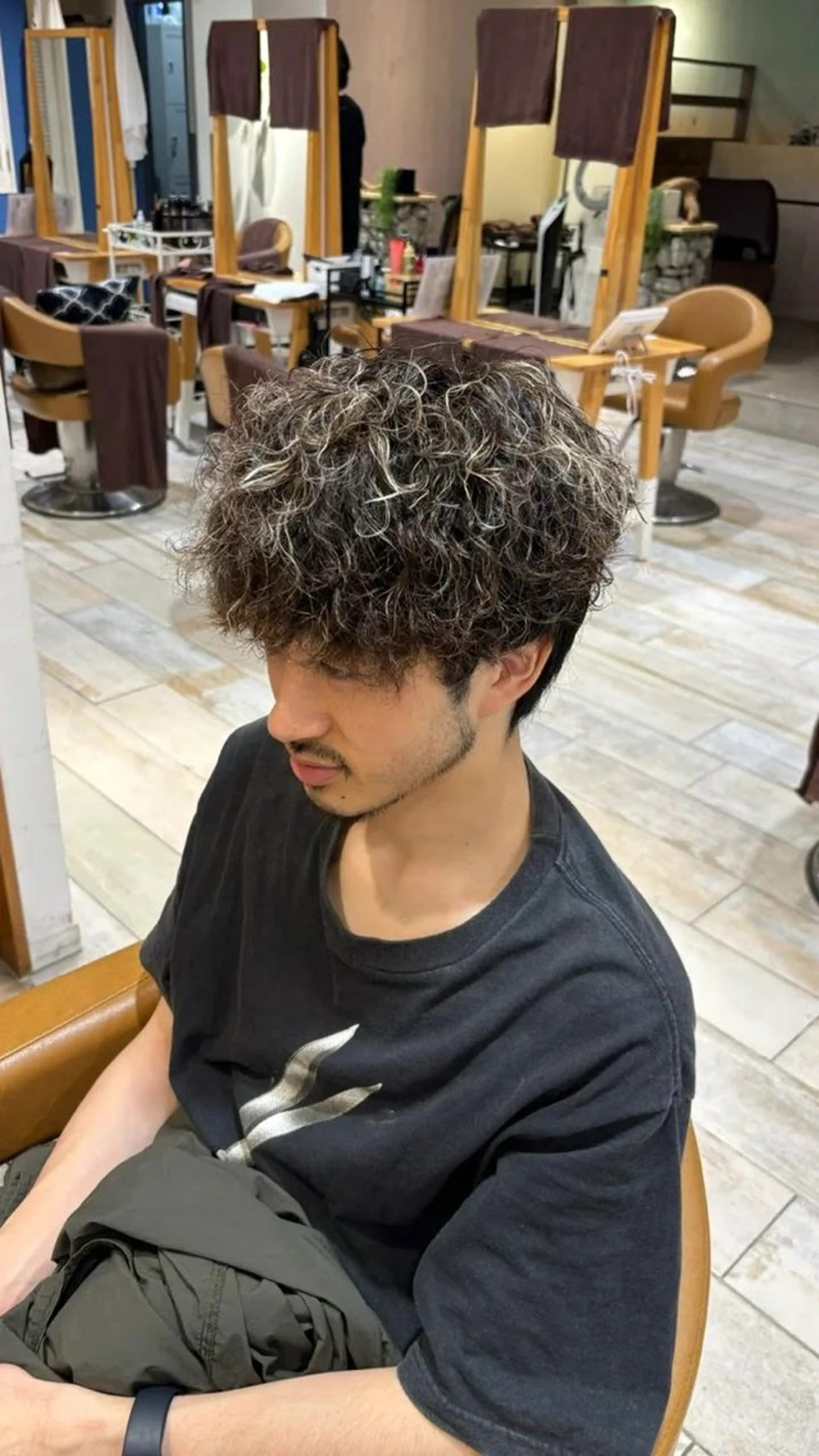 ショート パーマ メンズ カット パーマ EARTH三鷹 KOKOROのヘアスタイル