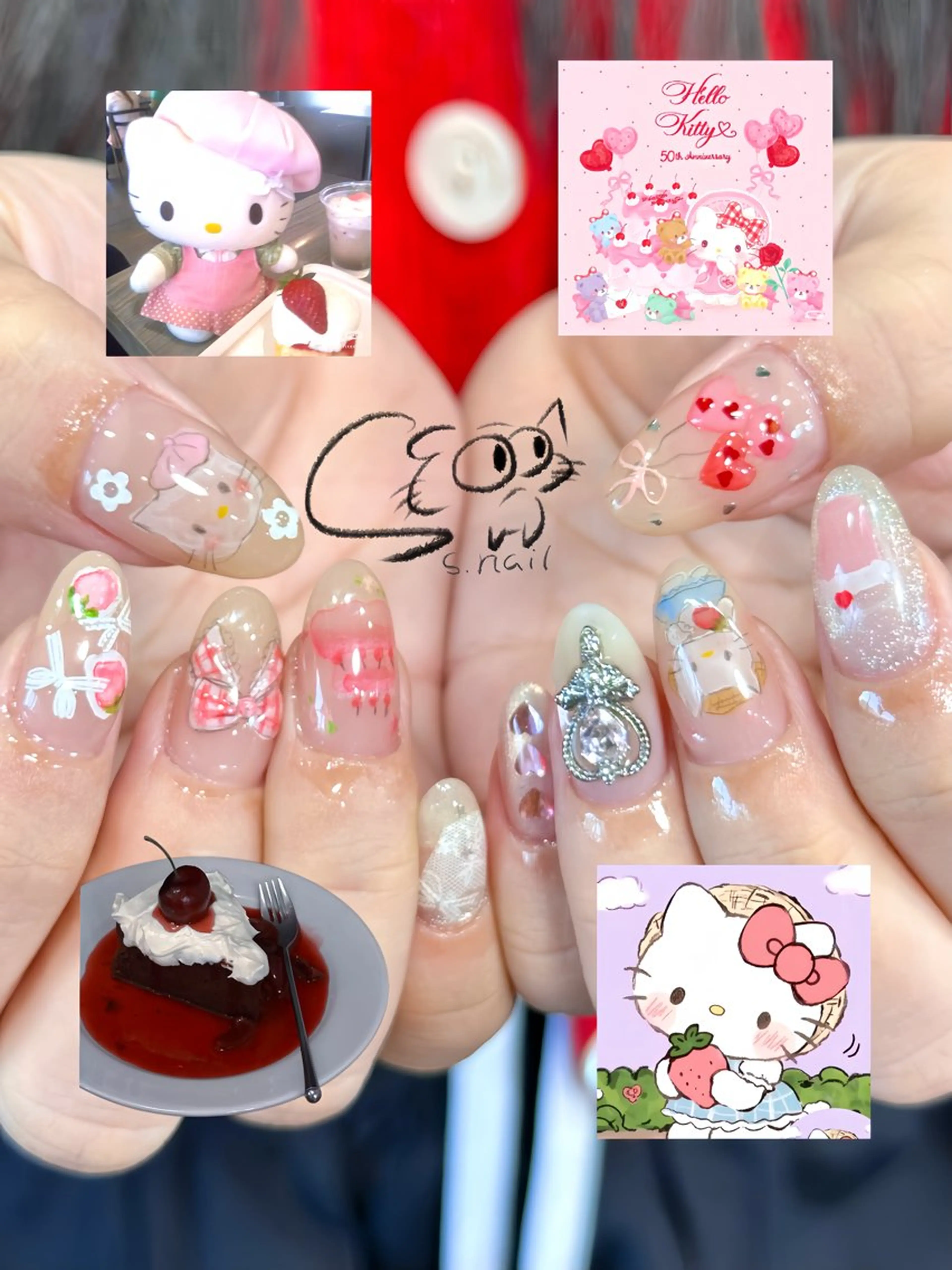 ネイル アートネイル チークネイル フレンチネイル グラデーション マグネットネイル S.nail _のネイルデザイン