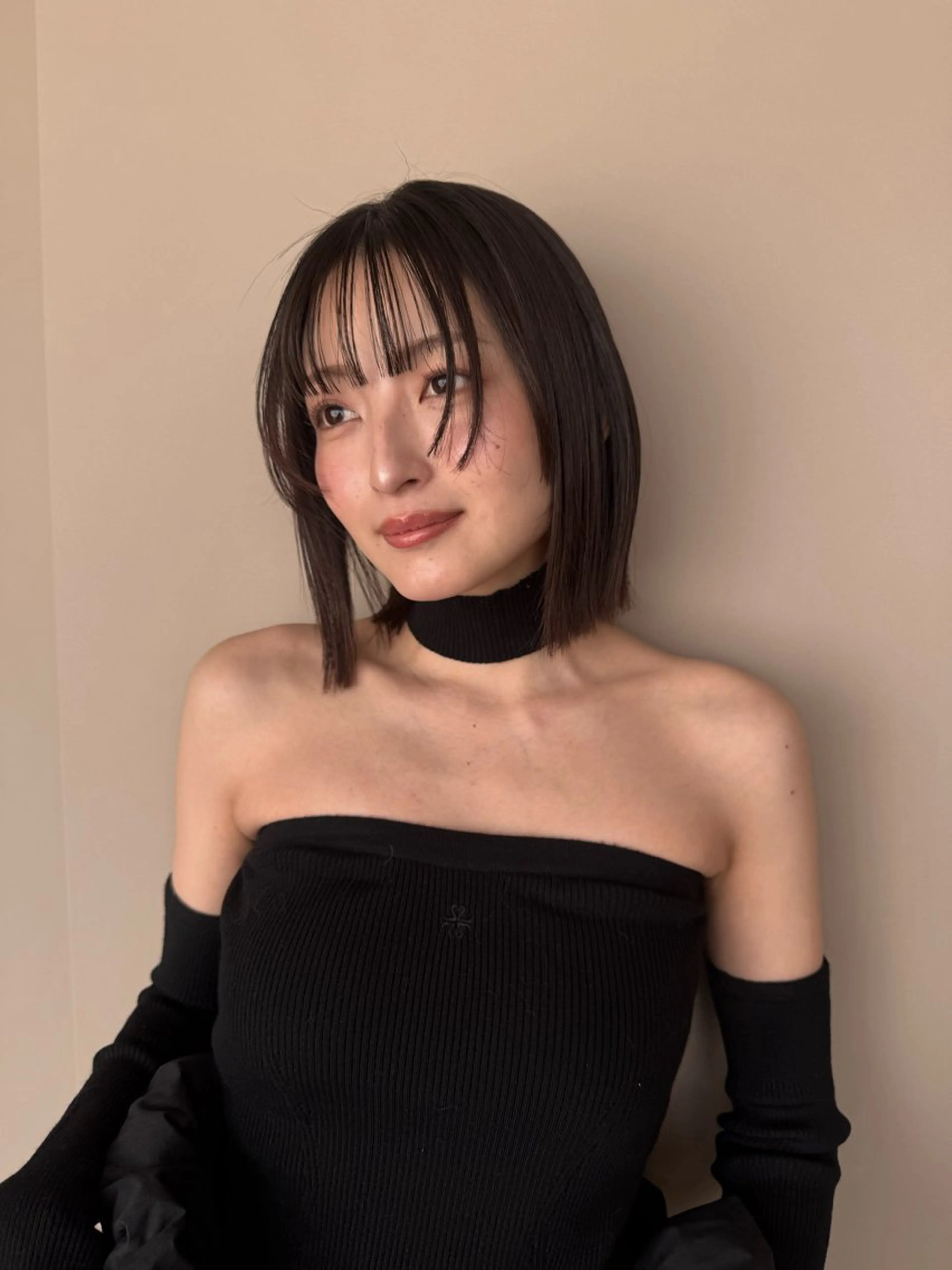 ショート カラー 切りっぱなしボブ ボブ 髪質改善/縮毛/ボブ CHIHIROのヘアスタイル