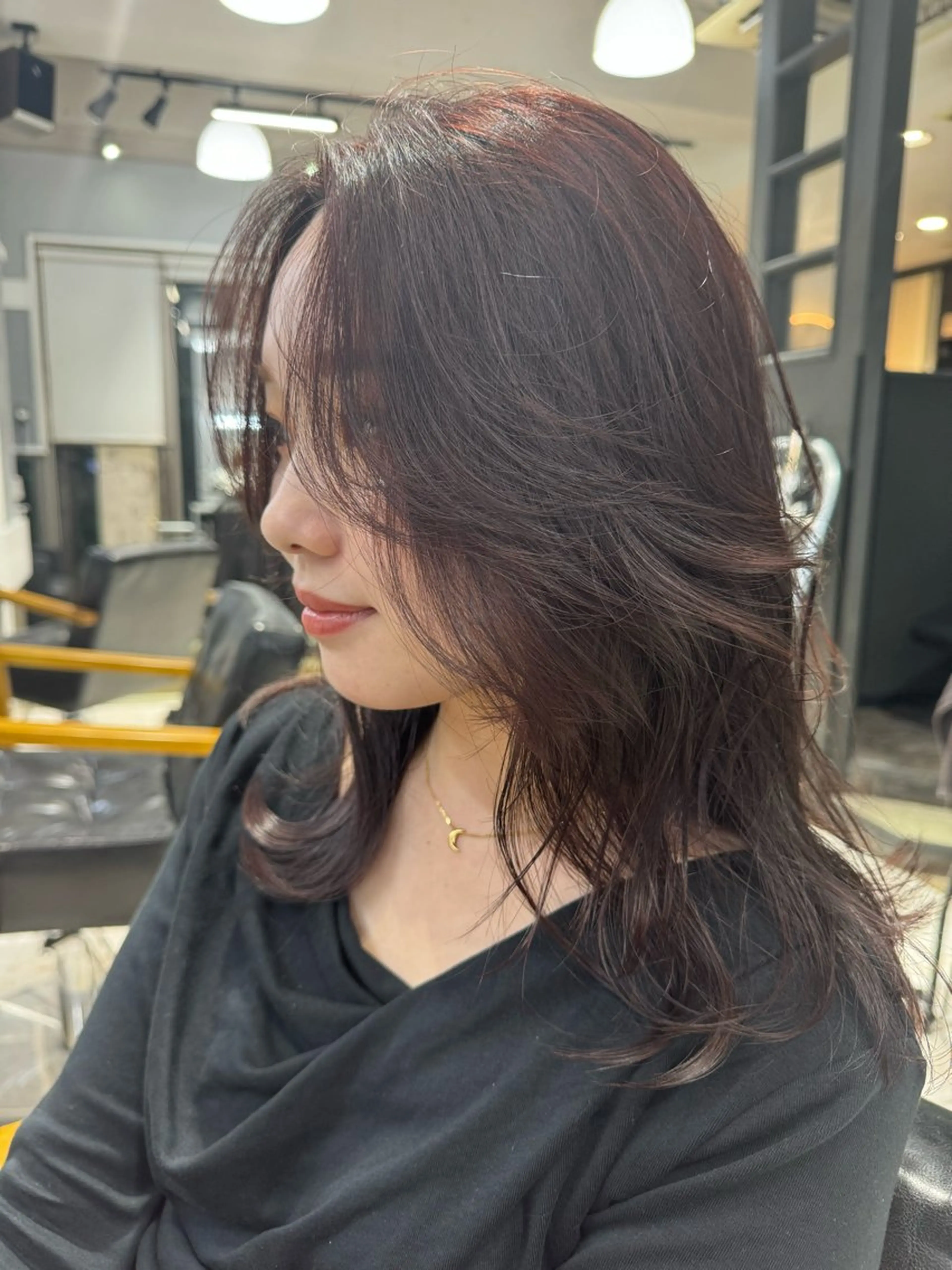 ミディアム カラー dao/ミルクティー /ブラウン/ブロンドのヘアスタイル