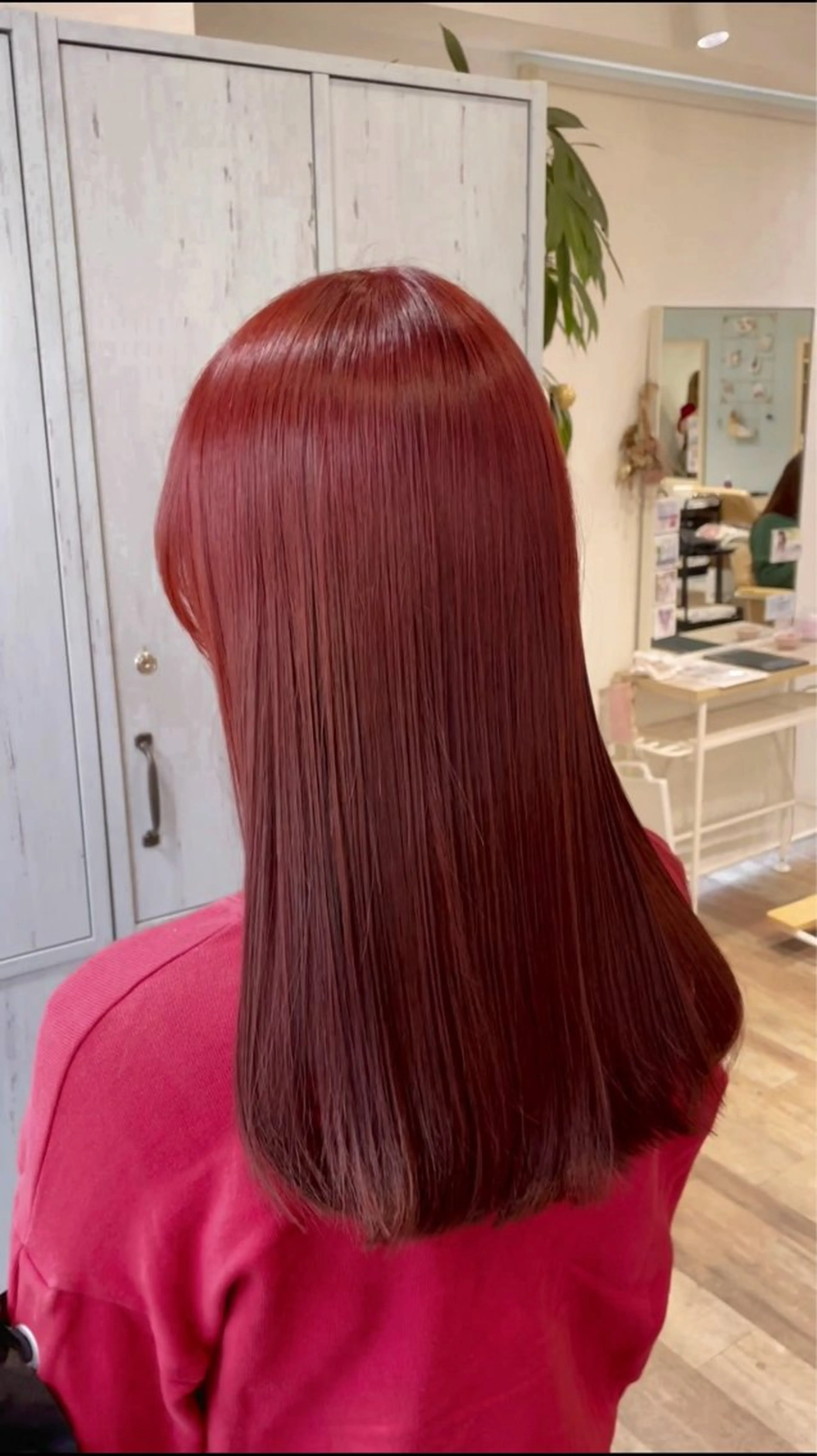 ロング カット ヘアカラー トリートメント ピンク・ラベンダー/ レイヤー/NANAのヘアスタイル