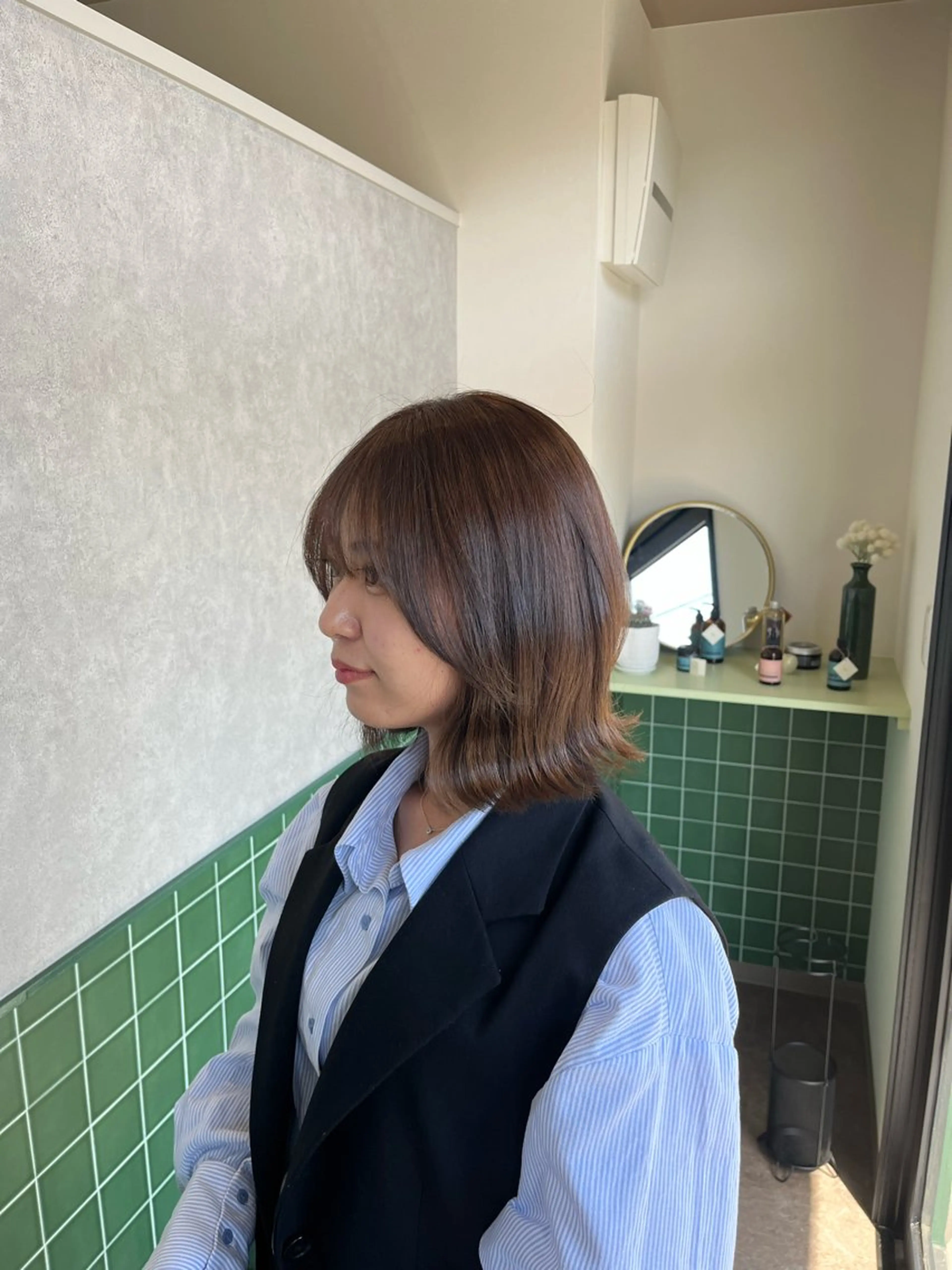 ショート カラー ボブ カット ヘアカラー トリートメント 本木下朋花/髪質 改善×ダブルカラーのヘアスタイル