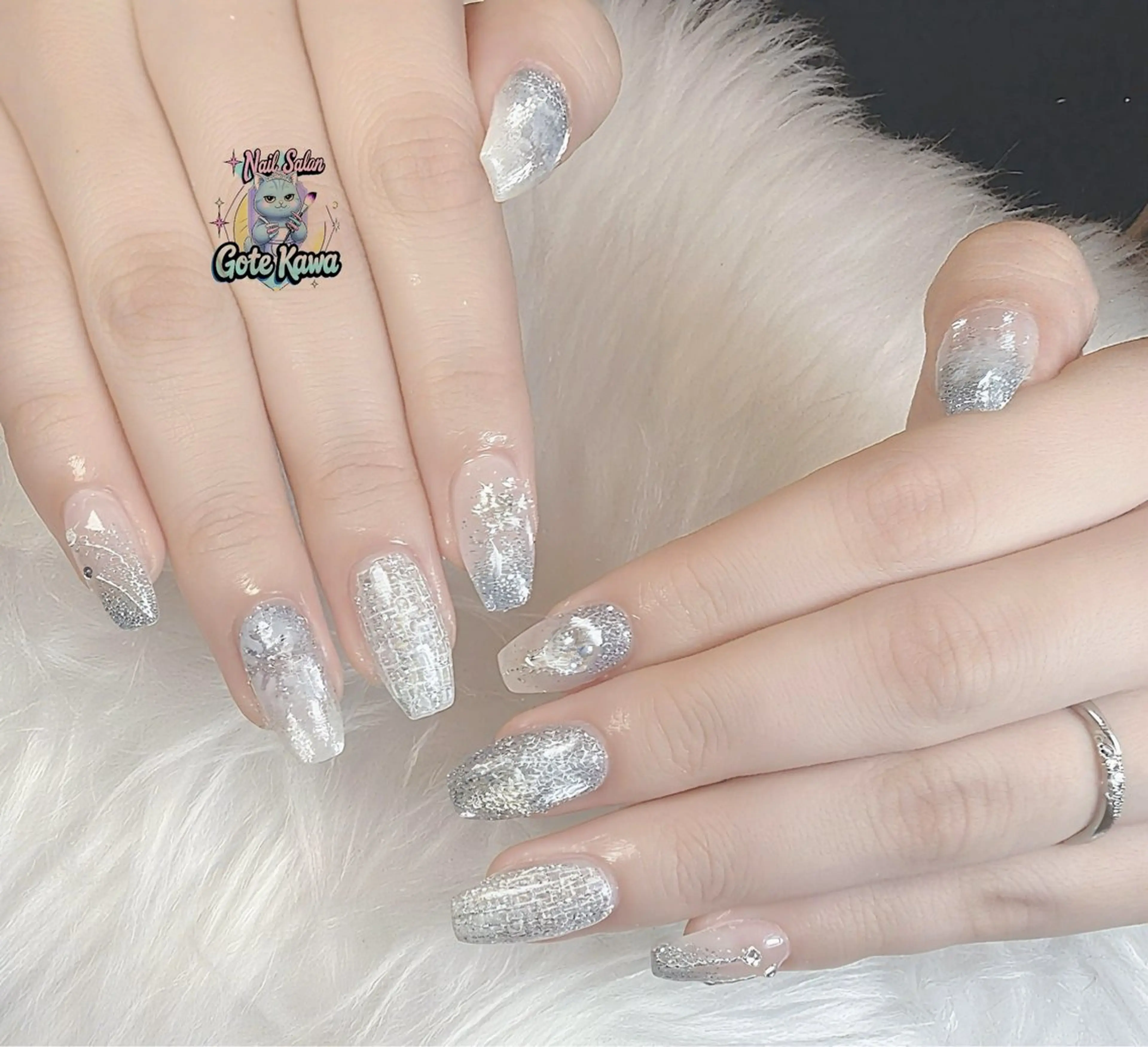 ネイル アートネイル ジェルネイル マグネットネイル 持ち込み ワンカラーネイル ハンドネイル ハンドケア Gote Kawa nail salonのネイルデザイン