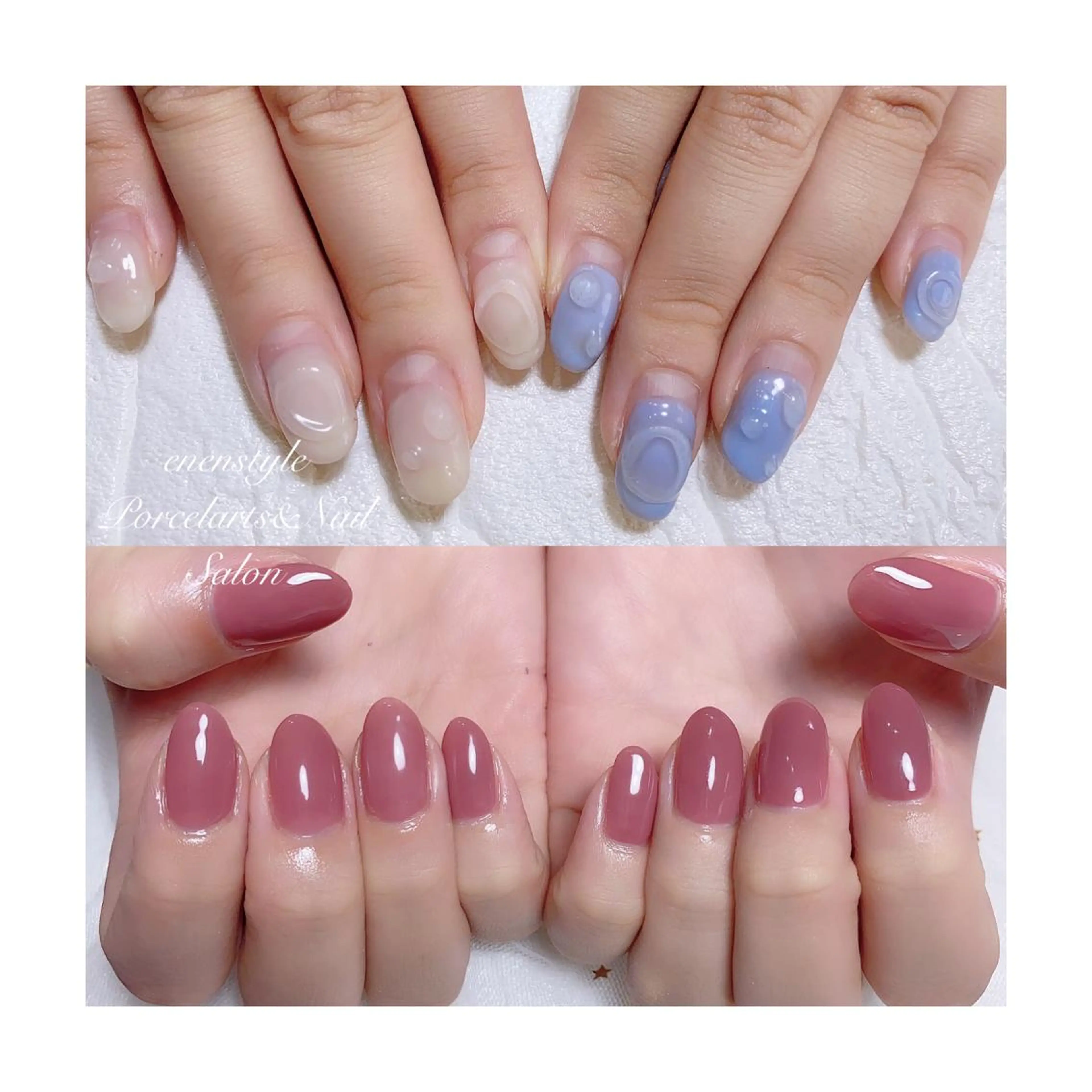 ミディアム ネイル ジェルネイル ニュアンスネイル オフィスネイル ワンカラーネイル パラジェル 👑enen style👑のネイルデザイン