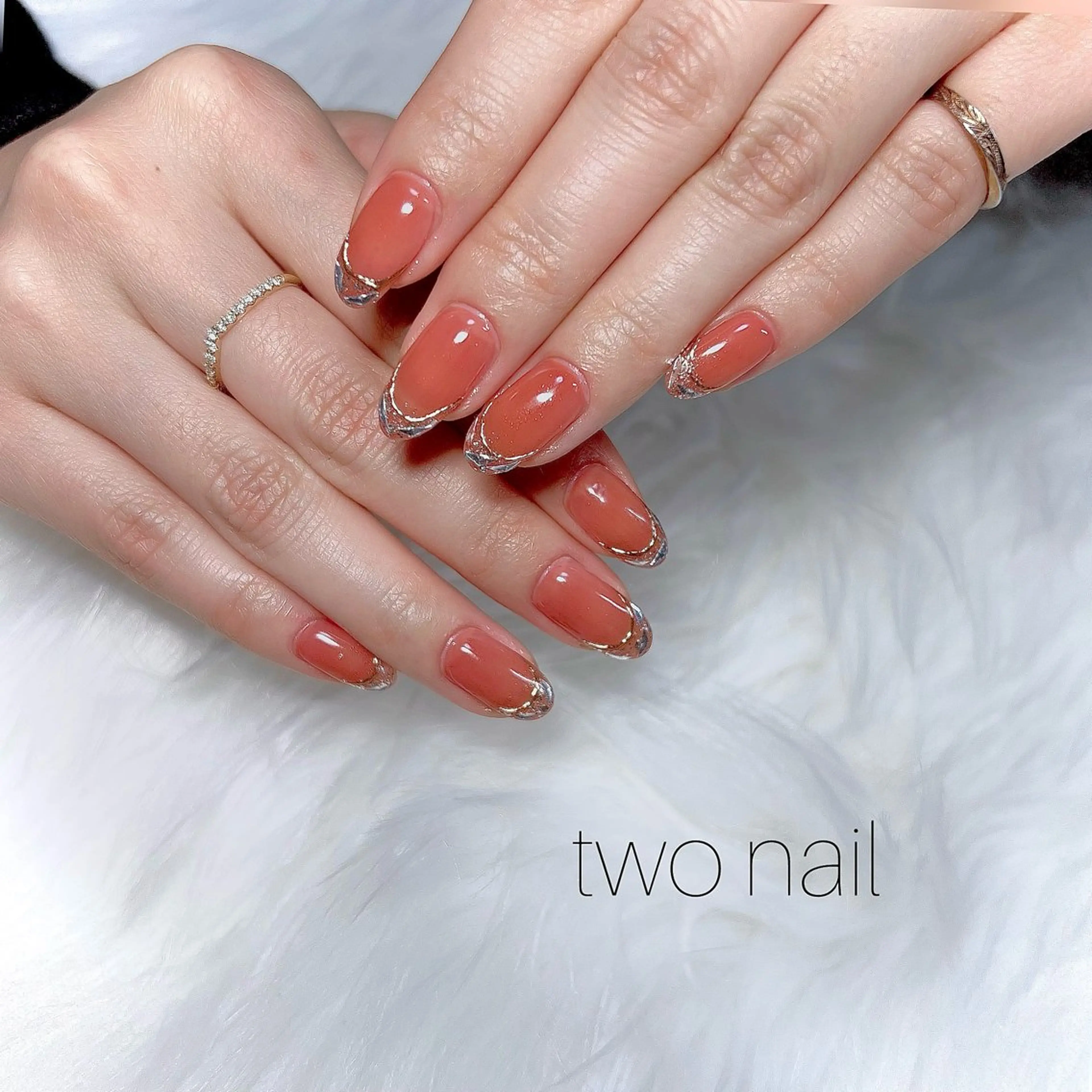 ネイル アートネイル ネイルチップ ホワイト ハンドネイル two nailのネイルデザイン