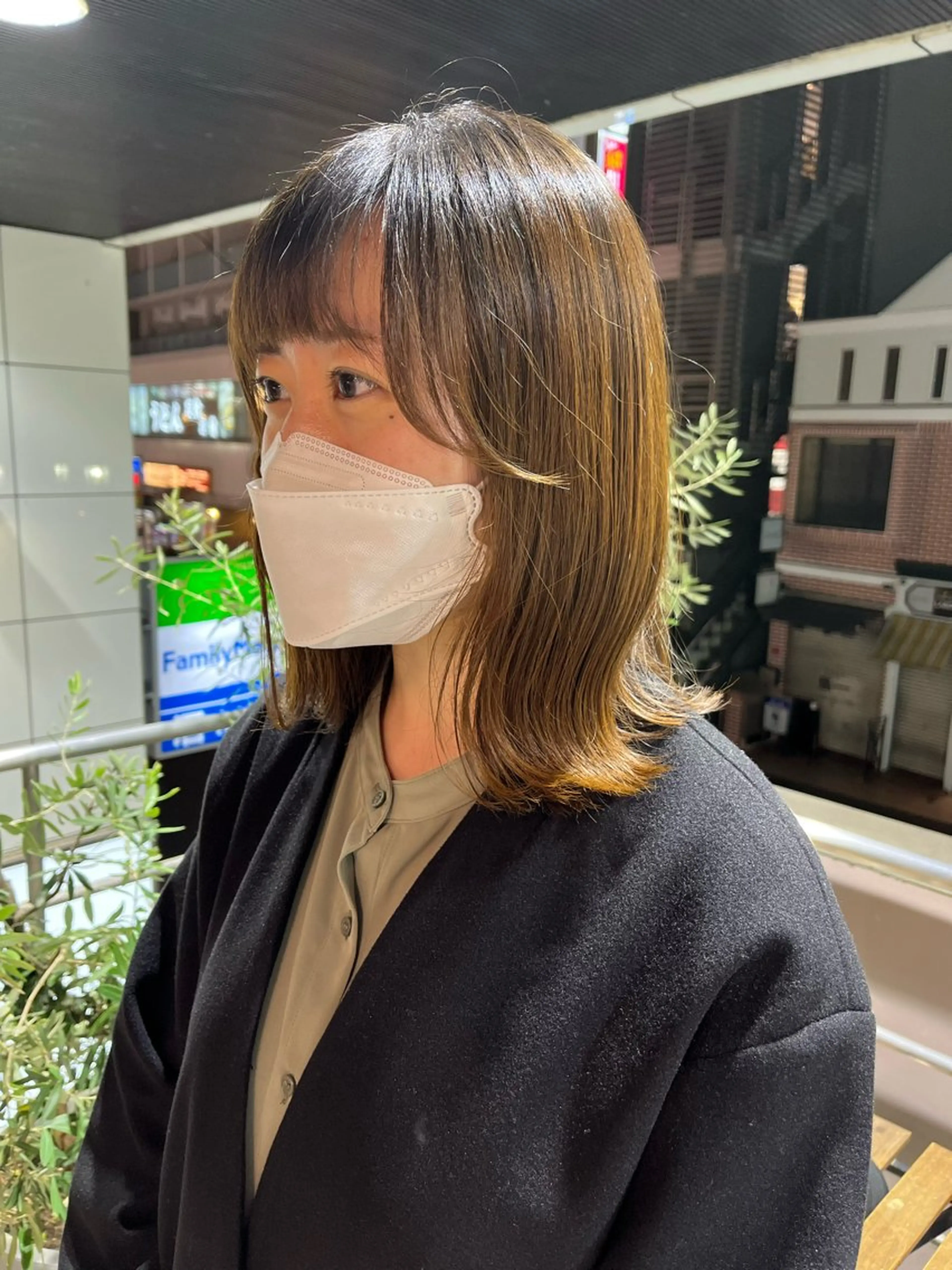 ミディアム ミディアムパーマ ボブ くせ毛 顔周りカット 髪質改善 カット カットパーマ 🌀あさみのヘアスタイル