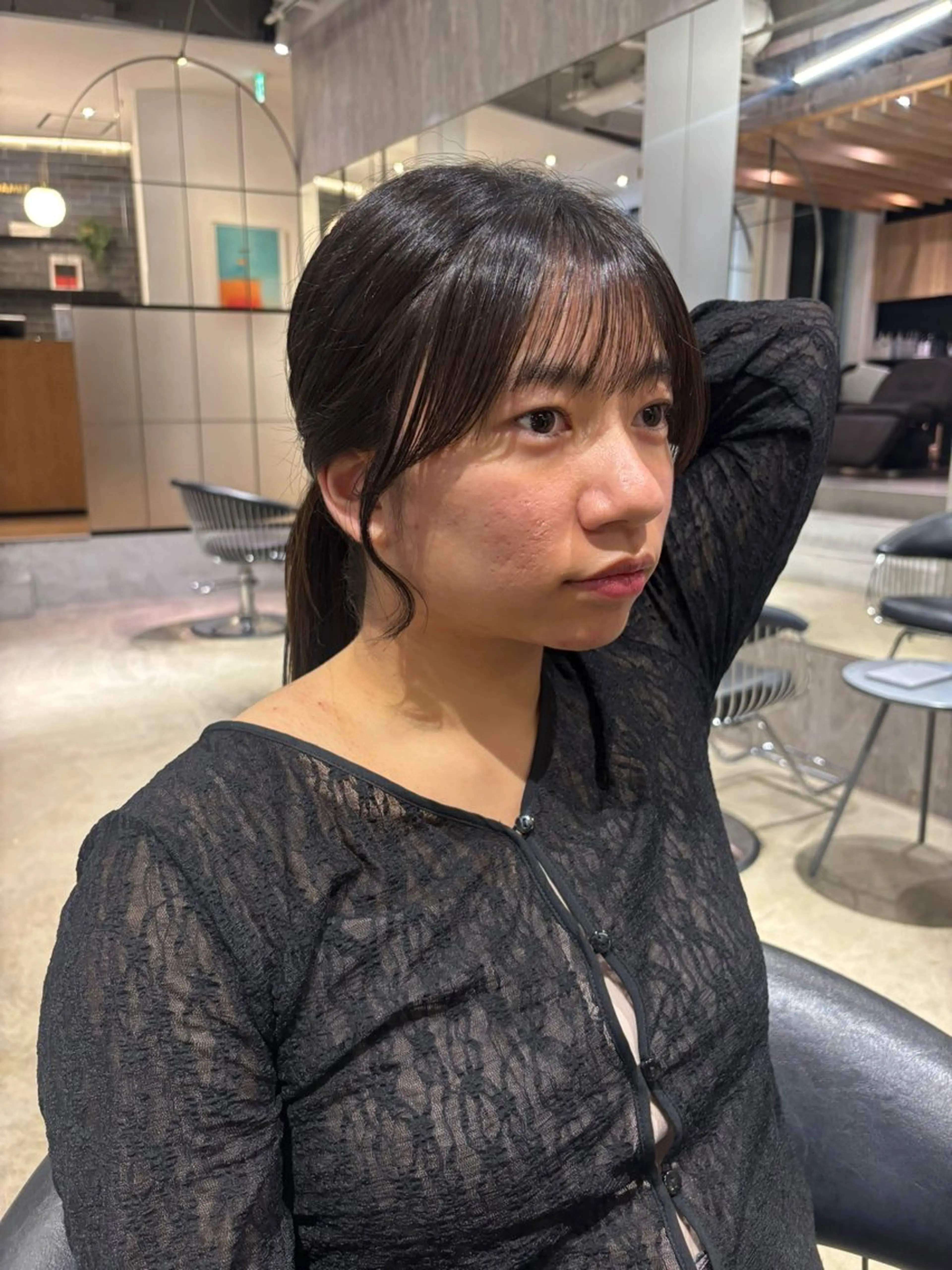 セミロング カット 西田 美侑 /カットモデルのヘアスタイル