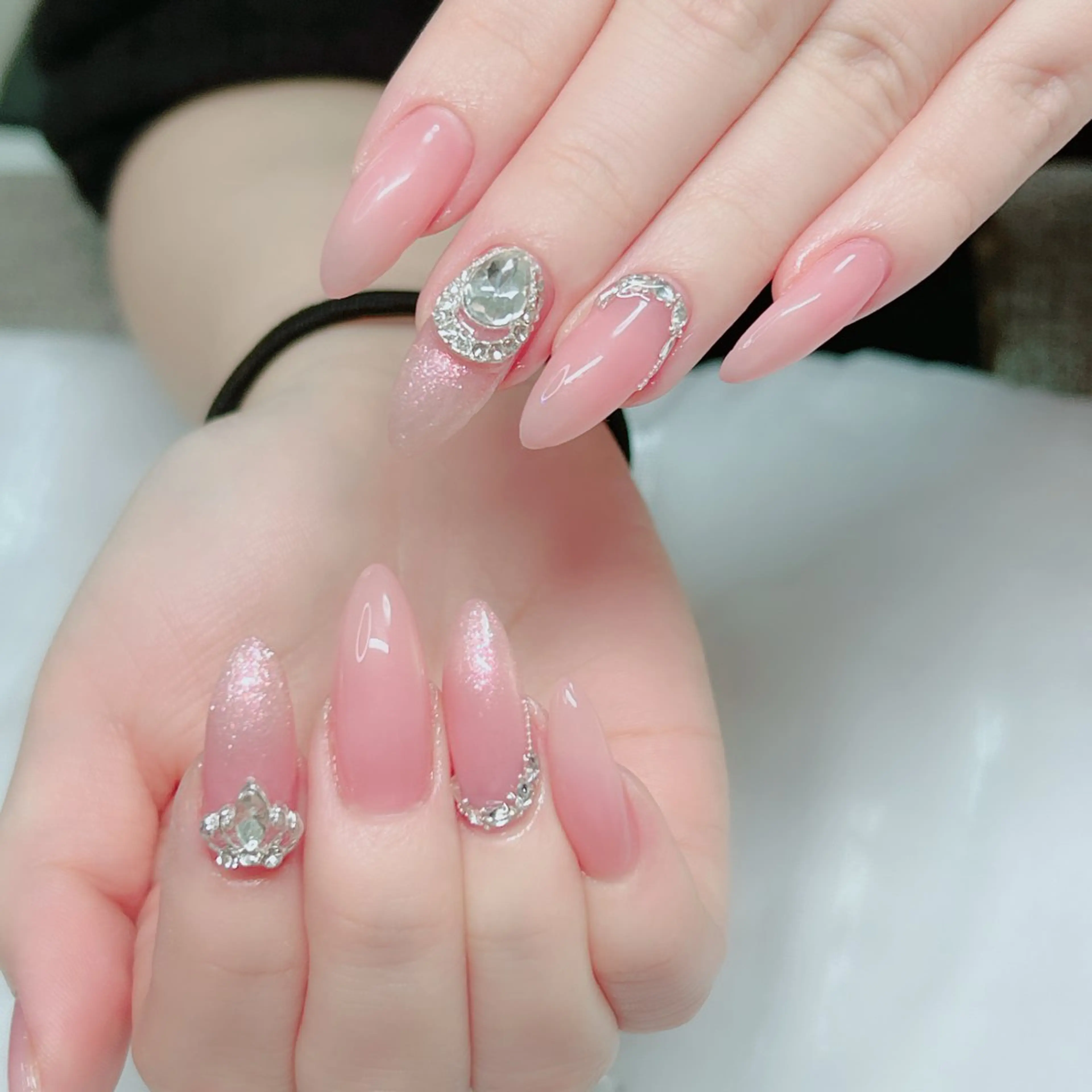 ネイル アニマル柄 アートネイル フレンチネイル ジェルネイル ガーリー ハンドネイル Cute Tips nailのネイルデザイン