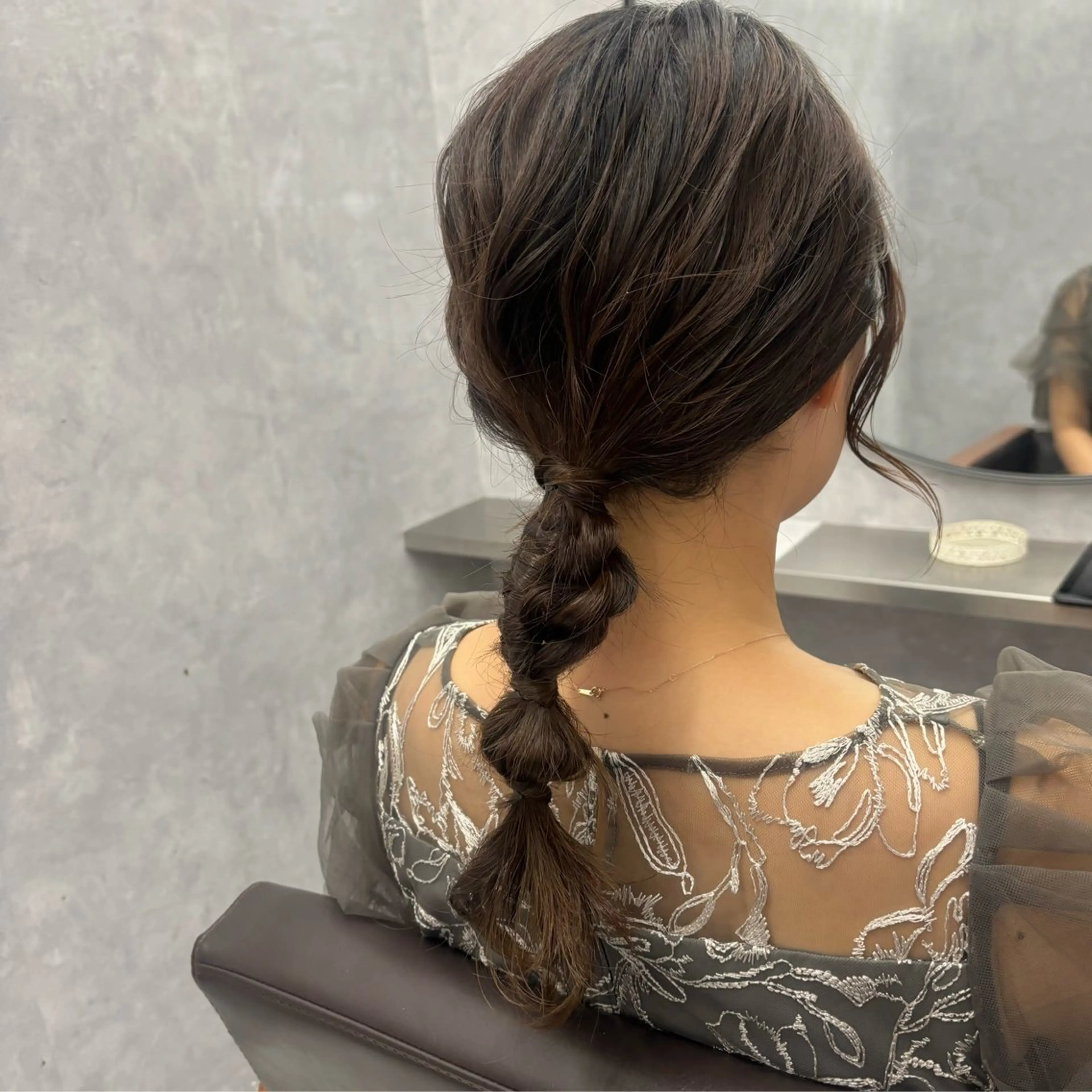 セミロング ヘアアレンジ ヘアセット NUMBER_ ユイナのヘアスタイル