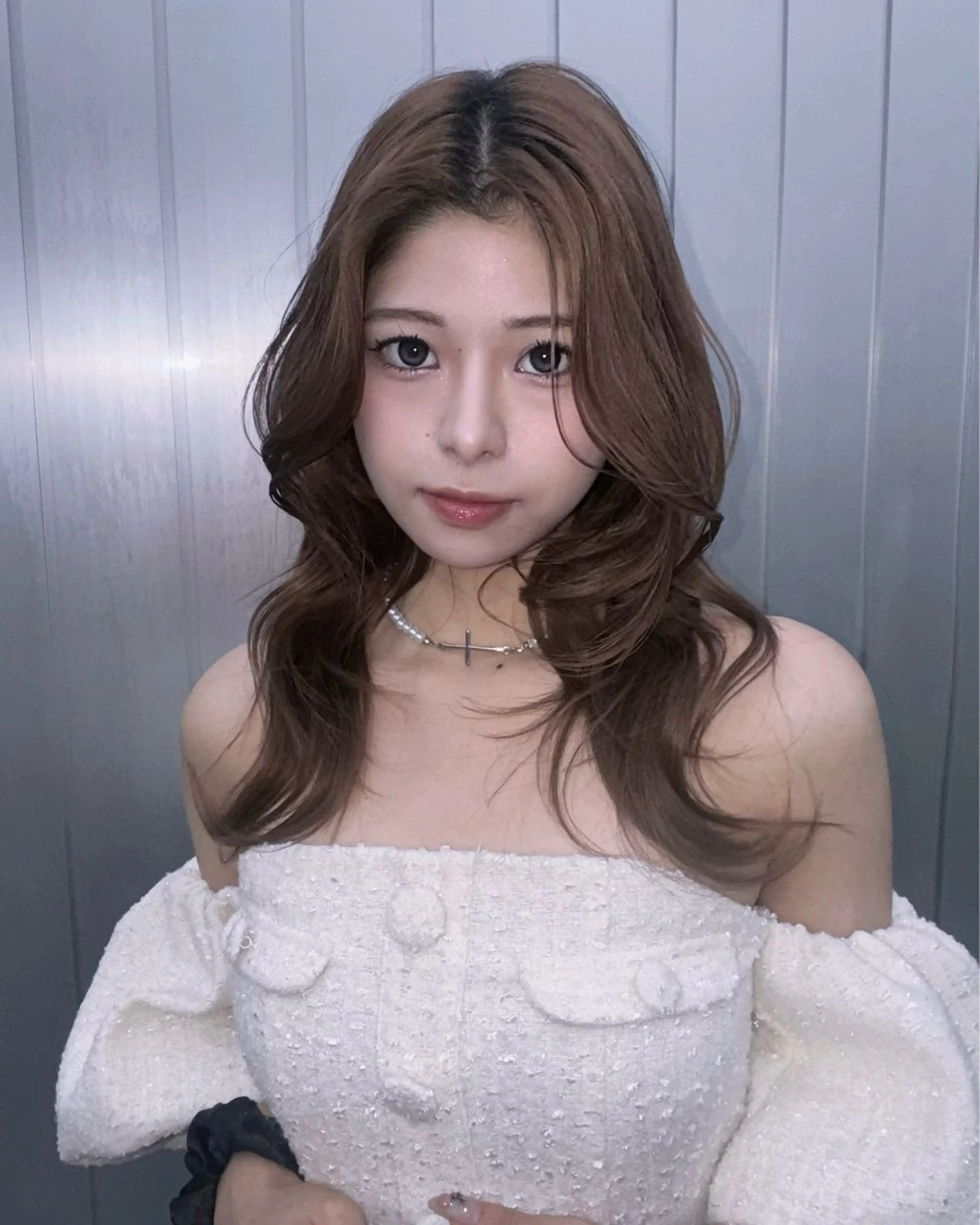 ロング 韓国風ヘア トリートメント Miu 名古屋カット ミディアム/ピンク髪のヘアスタイル