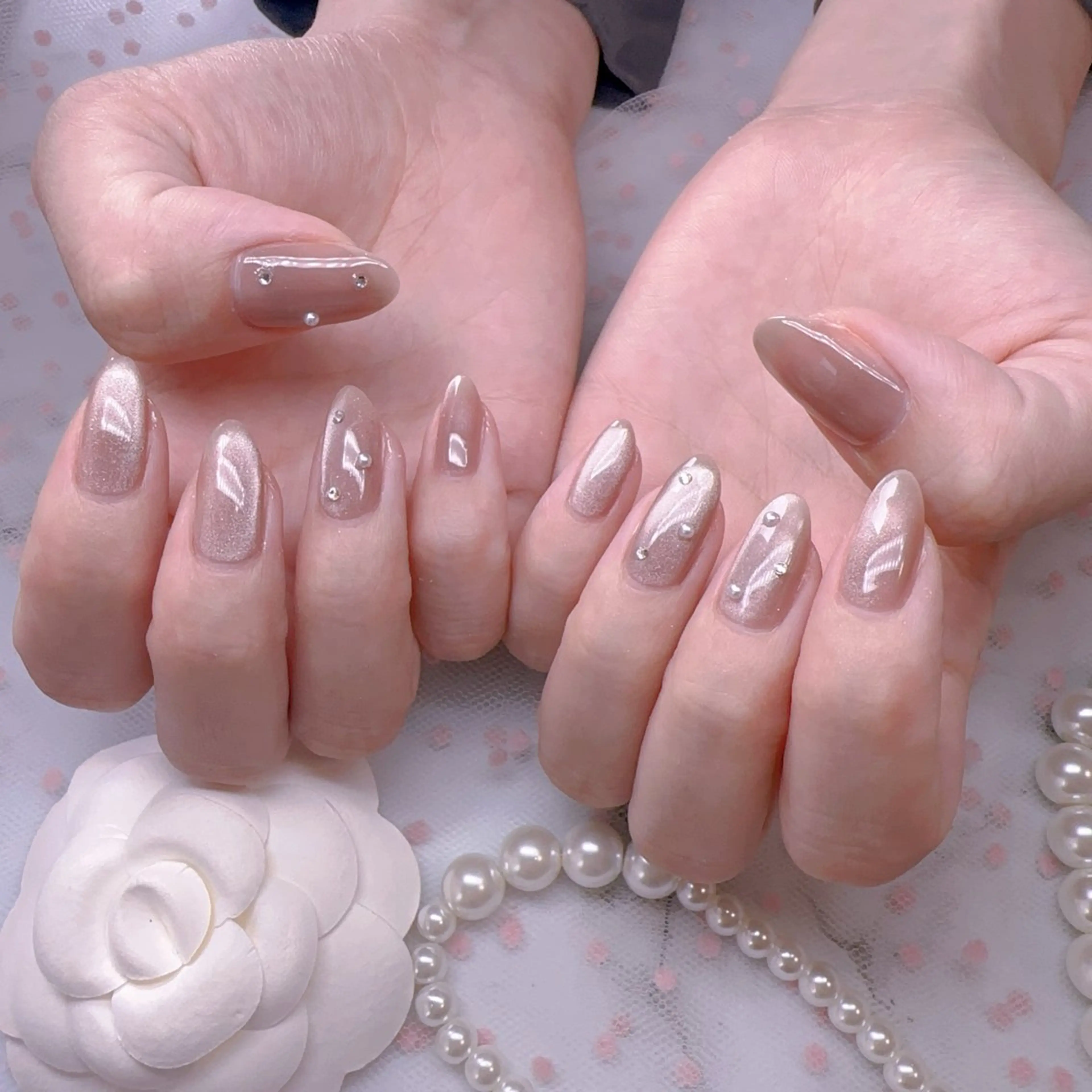 ネイル オーロラネイル フットネイル 韓国ネイル ラメ(グリッター) ラメグラデーション ハンドネイル Belle nail salon 新小岩のネイルデザイン