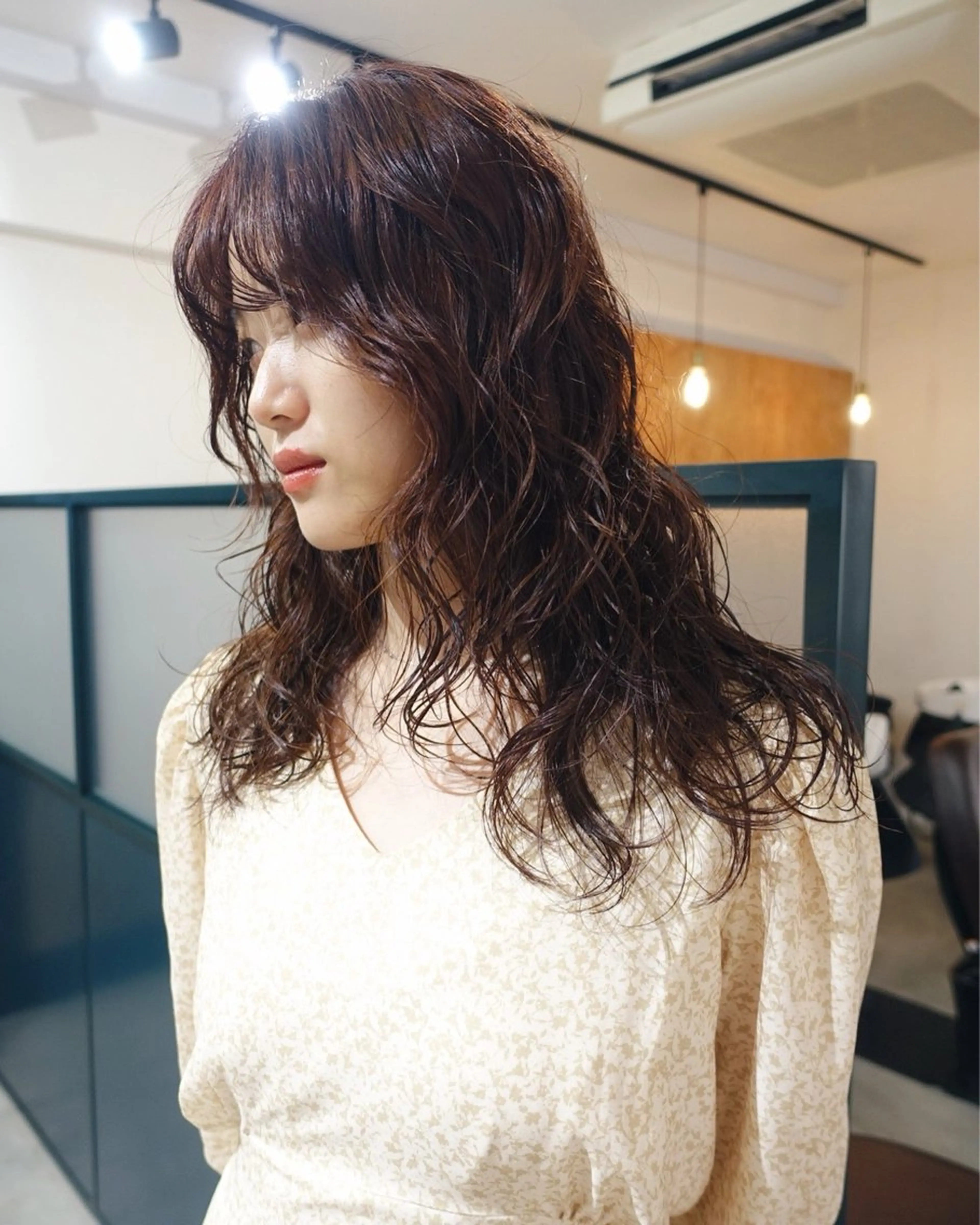 セミロング パーマ 暖色/パーマ 🌼クニトウメイのヘアスタイル