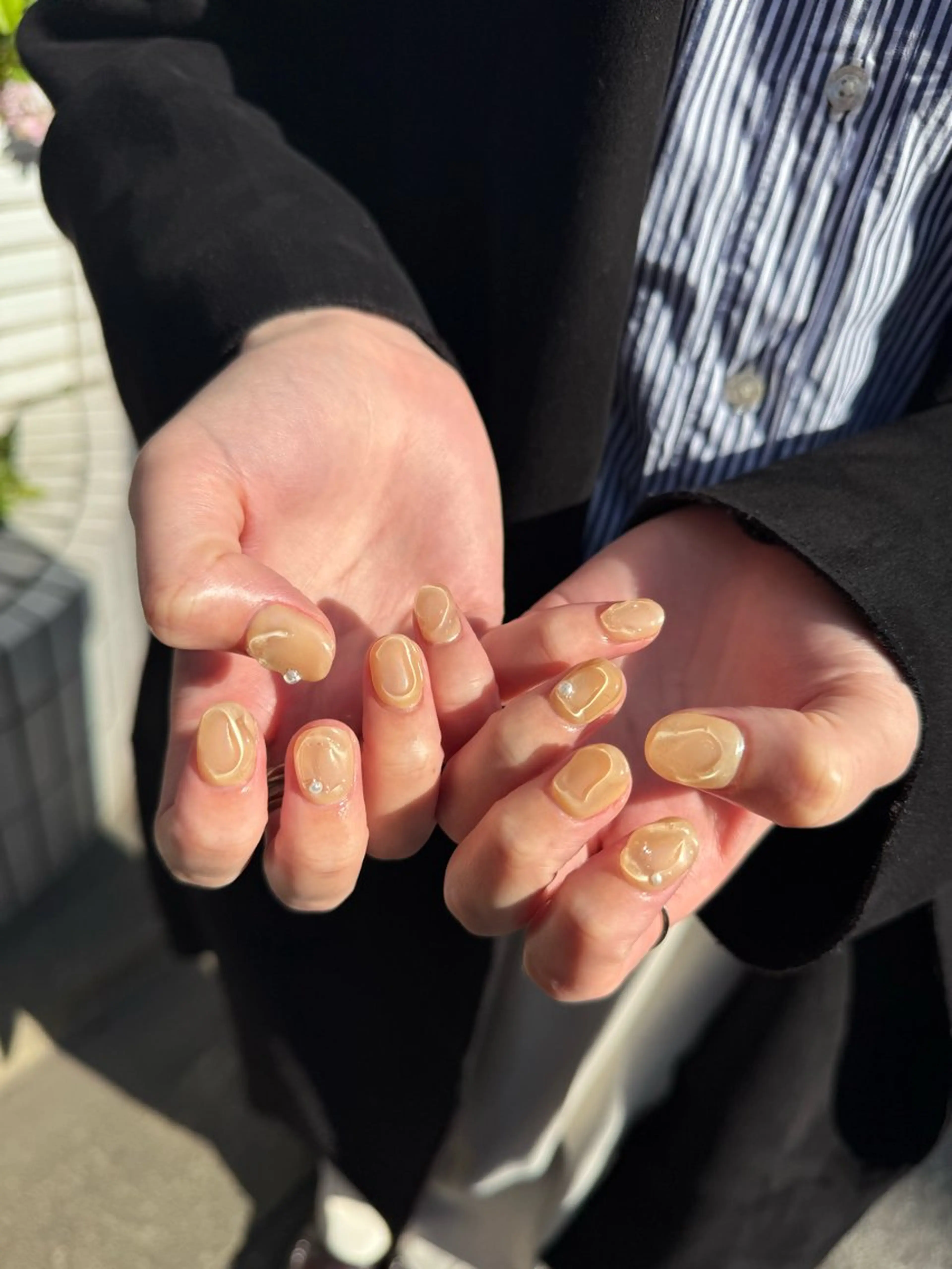 ネイル ジェルネイル 氷ネイル・うるうるネイル 韓国ネイル ラメ(グリッター) ミラーネイル ニュアンスネイル 💅🏻yuuiのネイルデザイン