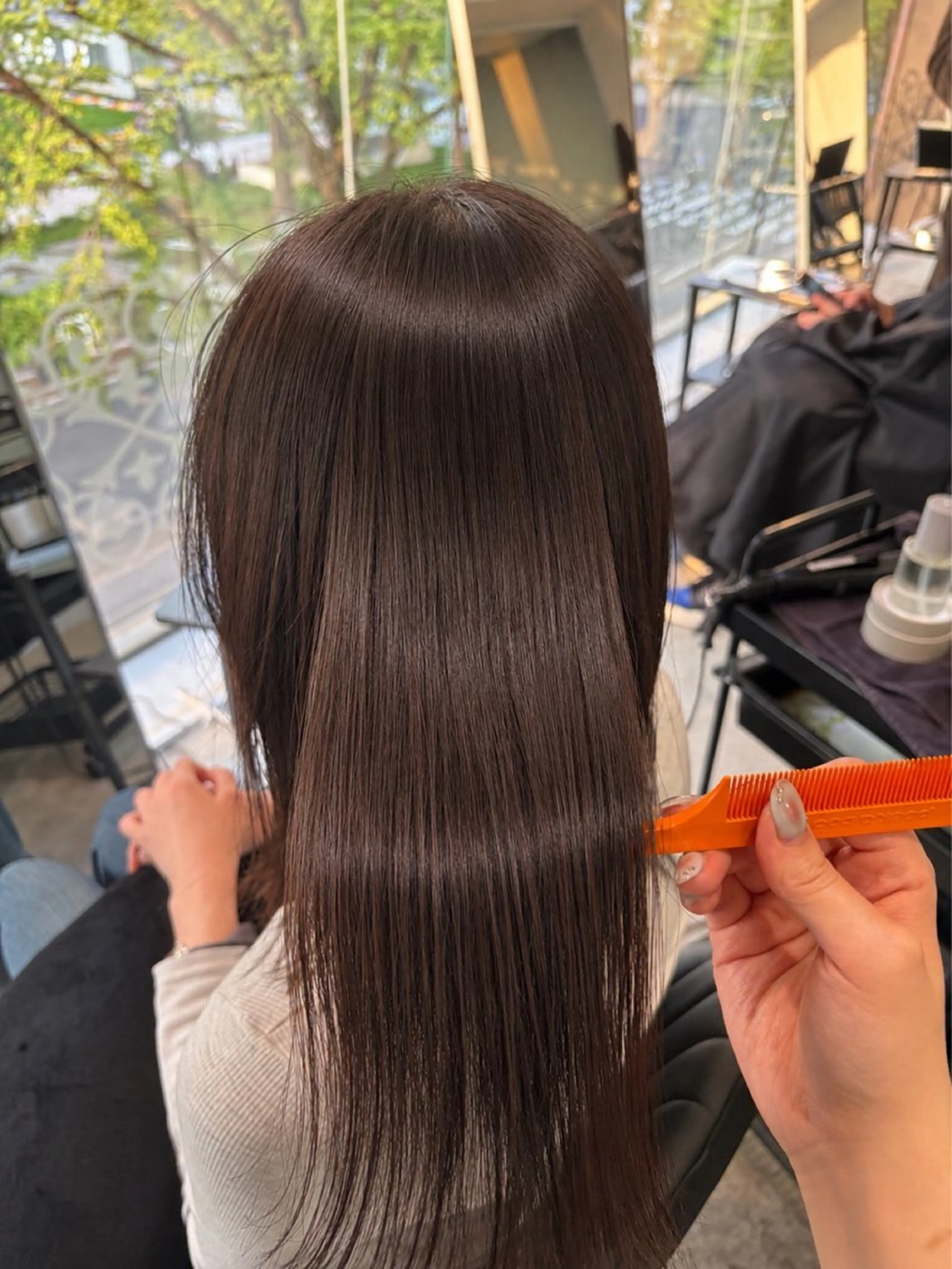 ミディアム 縮毛矯正 Rin 🫧のヘアスタイル