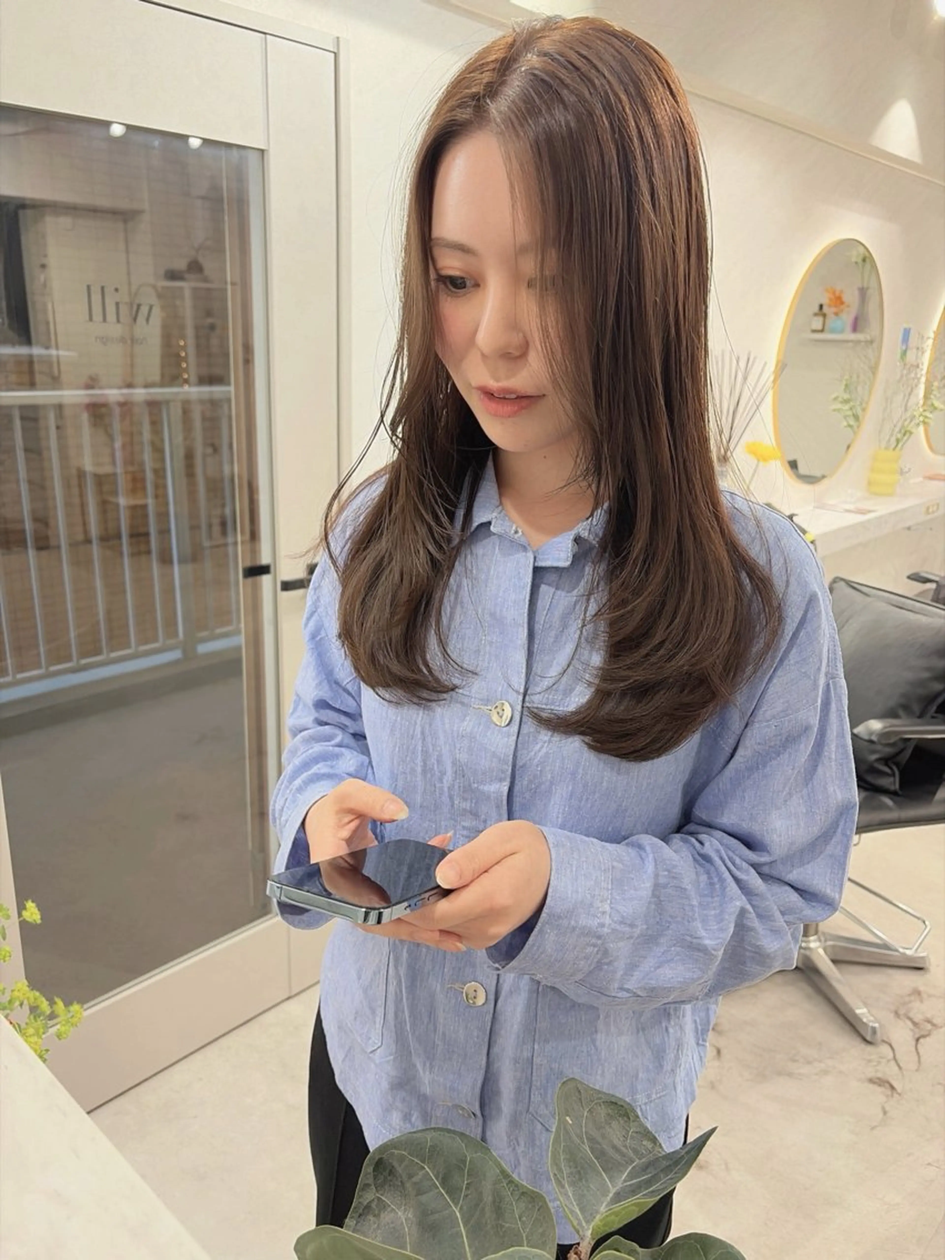 ロング カラー ヘアカラー 髪質改善will hairdesignのヘアスタイル
