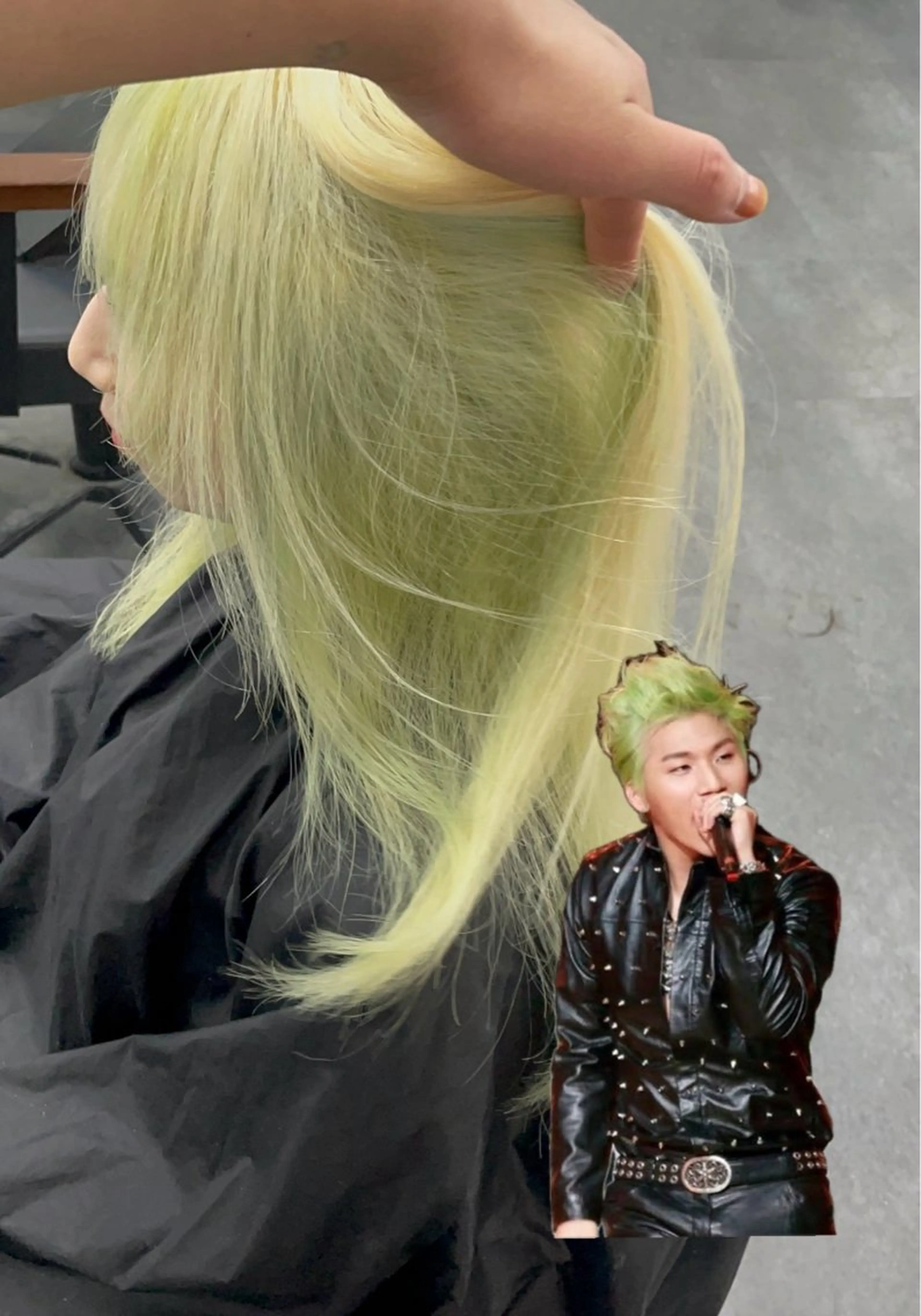 ロング カラー インナーカラー 🇰🇷ハイトーン× 韓国レイヤー레이어드のヘアスタイル