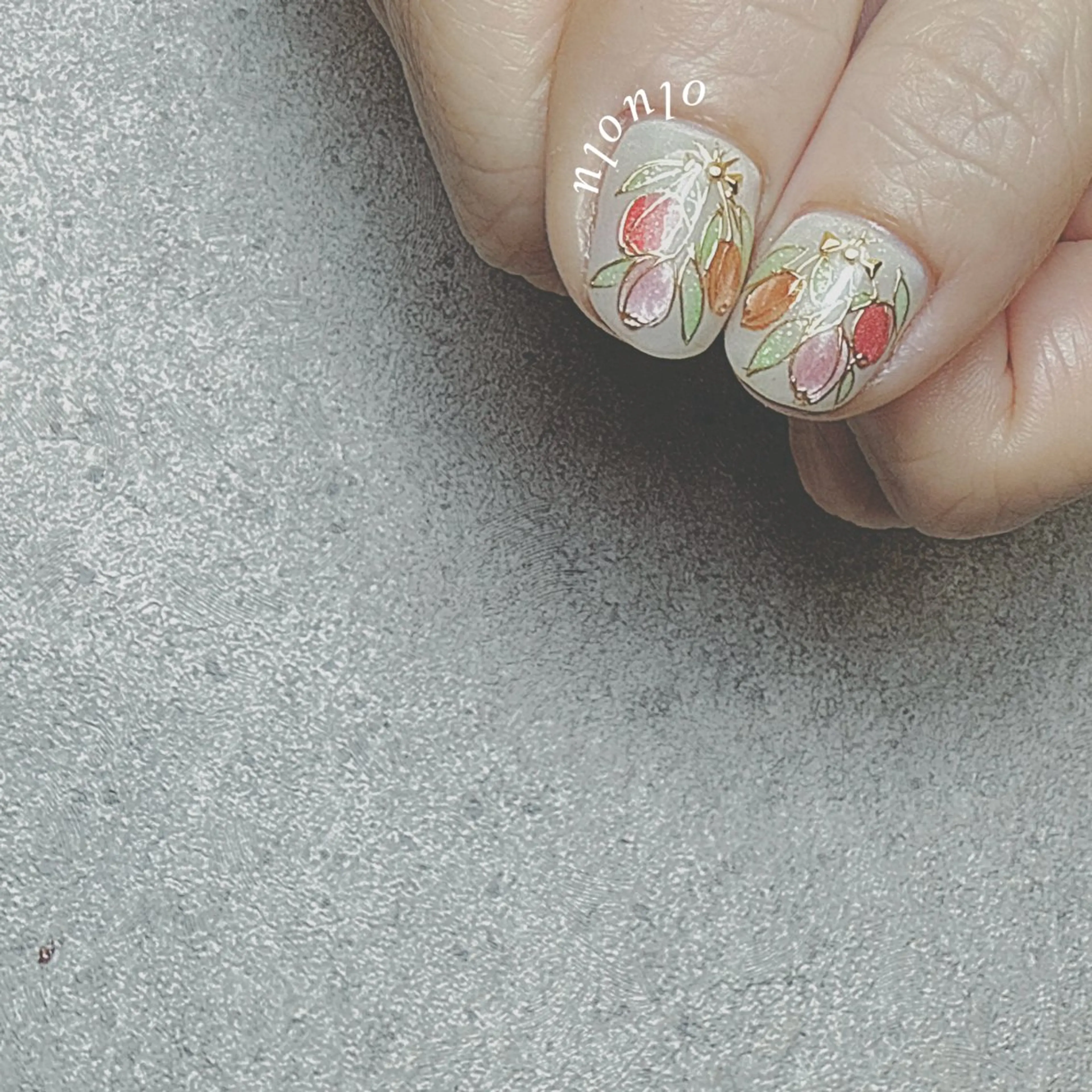 ネイル アートネイル フラワーネイル フットネイル マグネットネイル 春ネイル ハンドネイル 大村 紬華のネイルデザイン