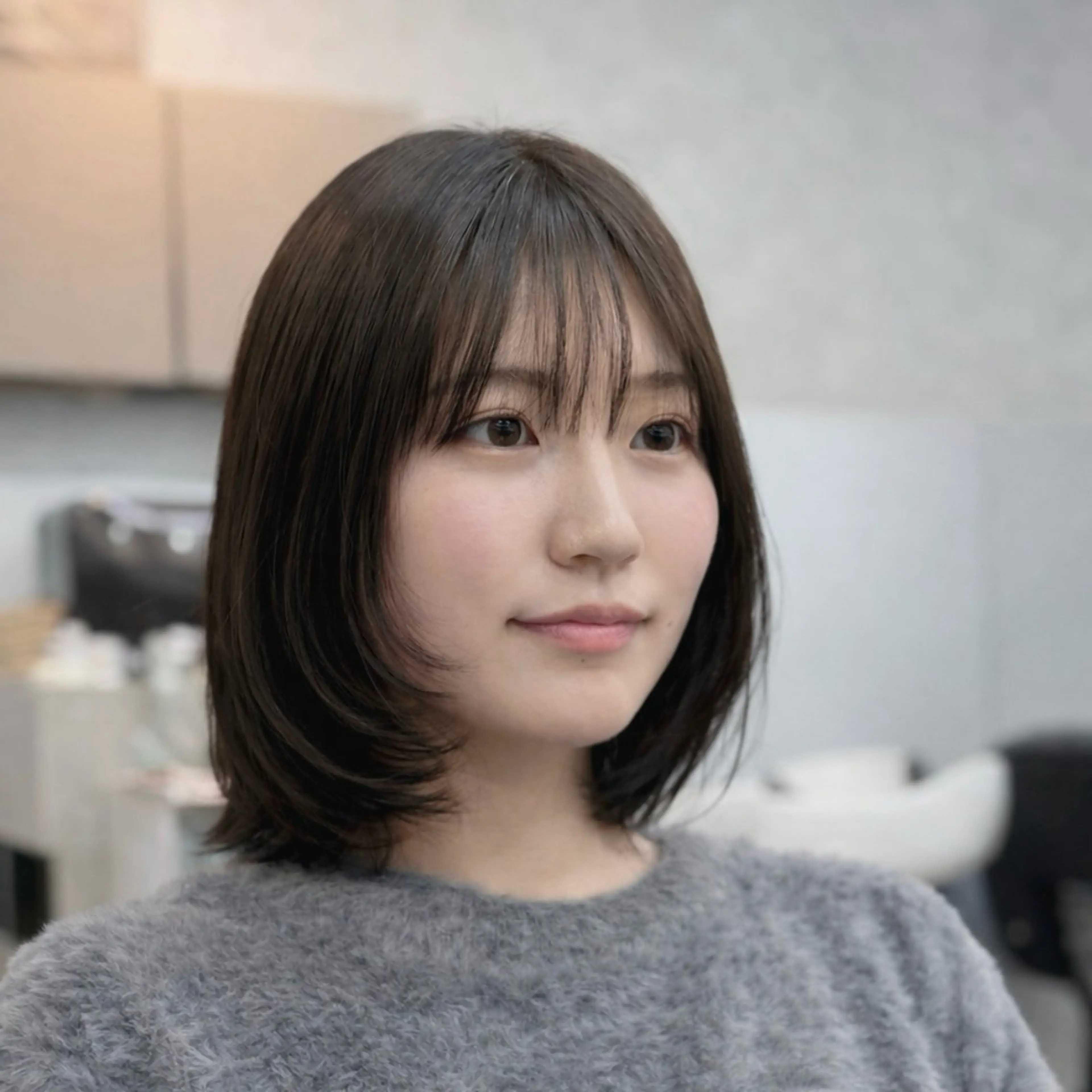 ミディアム カット トリートメント ✨レイヤーカット✨ 顔まわり✂️鎌倉楓麻のヘアスタイル