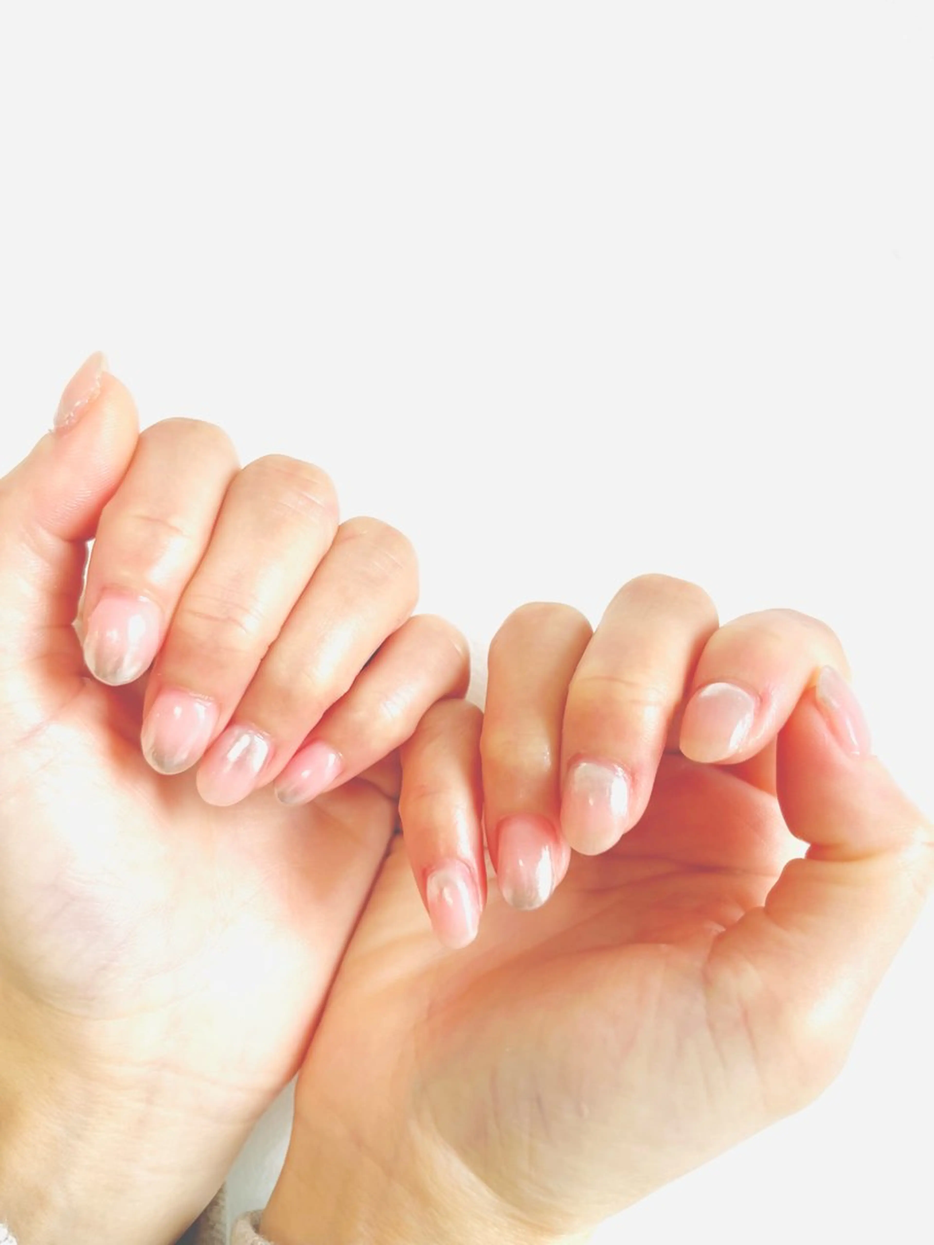 ネイル ミラーネイル シルバー ハンドネイル Hum nail  roomのネイルデザイン