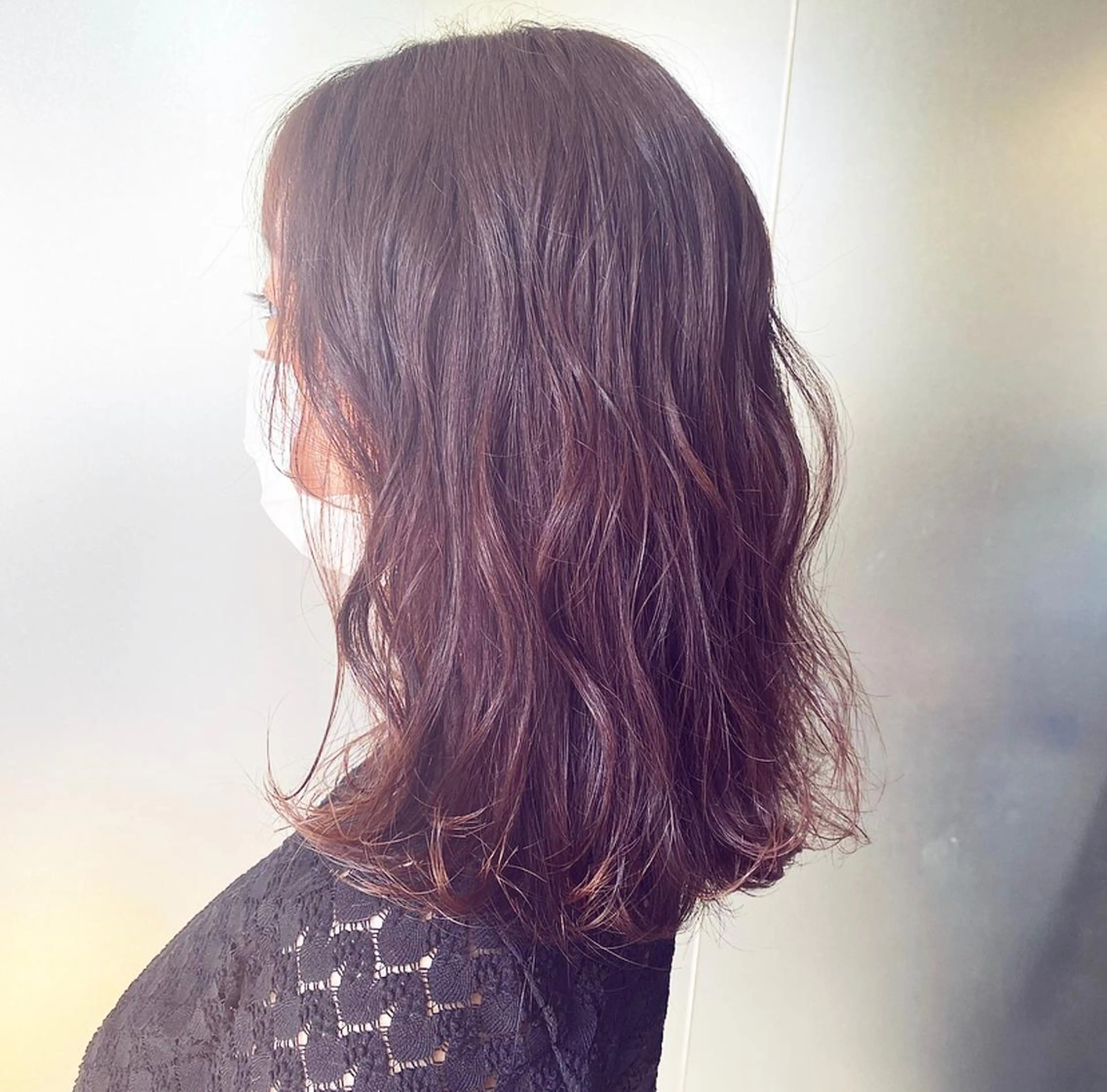 セミロング カラー 滝本 里実のヘアスタイル