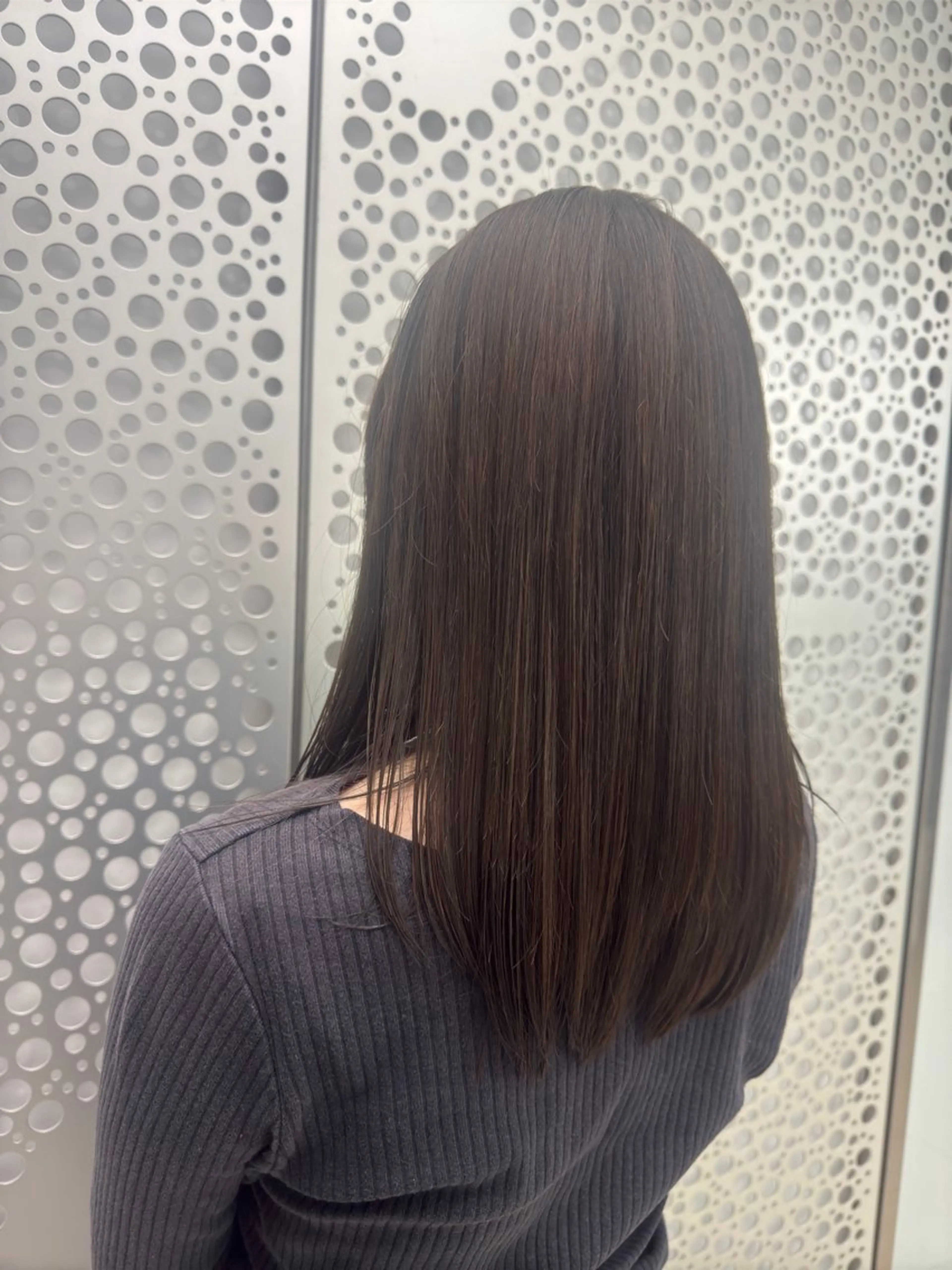 ミディアム カラー ブラウンカラー マットブラウン 頭から整える美容師 松田のヘアスタイル