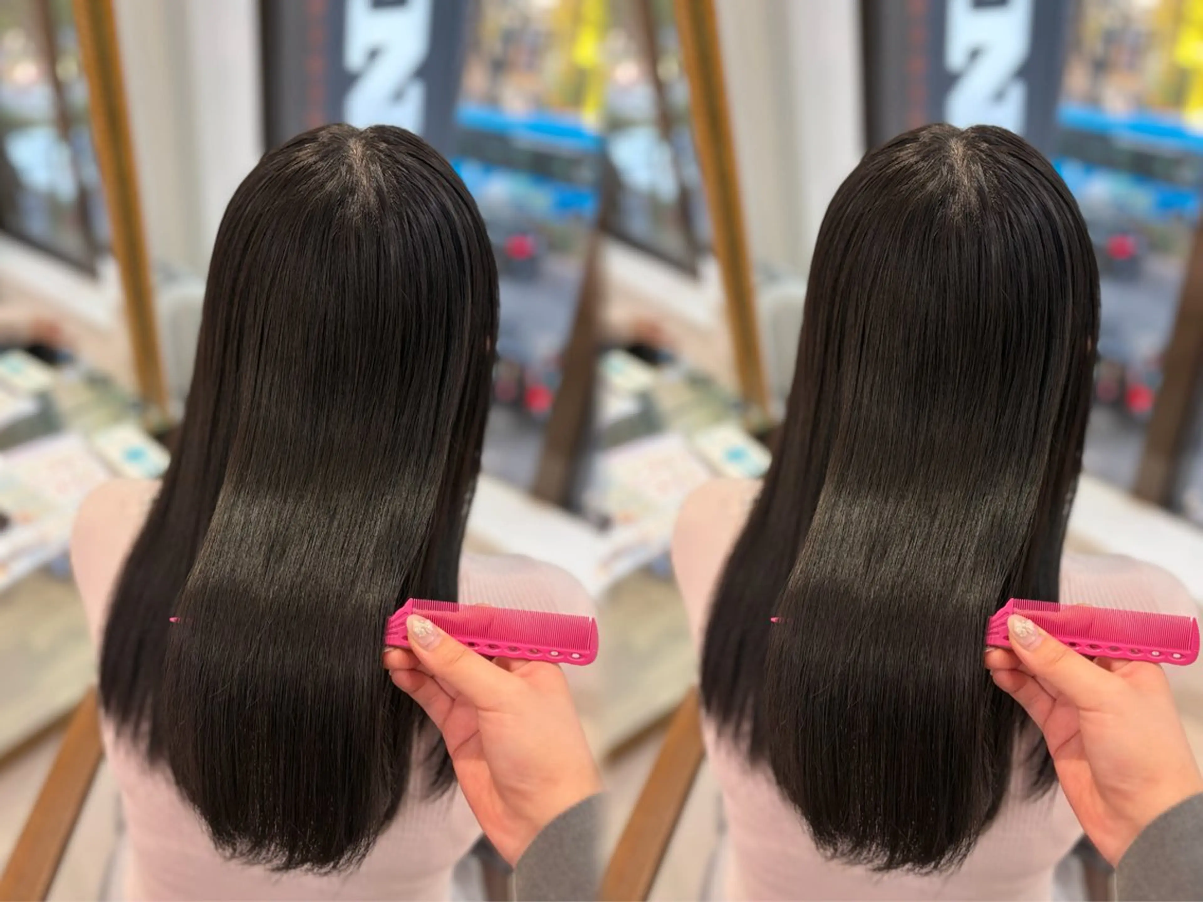 セミロング 縮毛矯正 巻ける🫧縮毛矯正 💞はな🎀のヘアスタイル