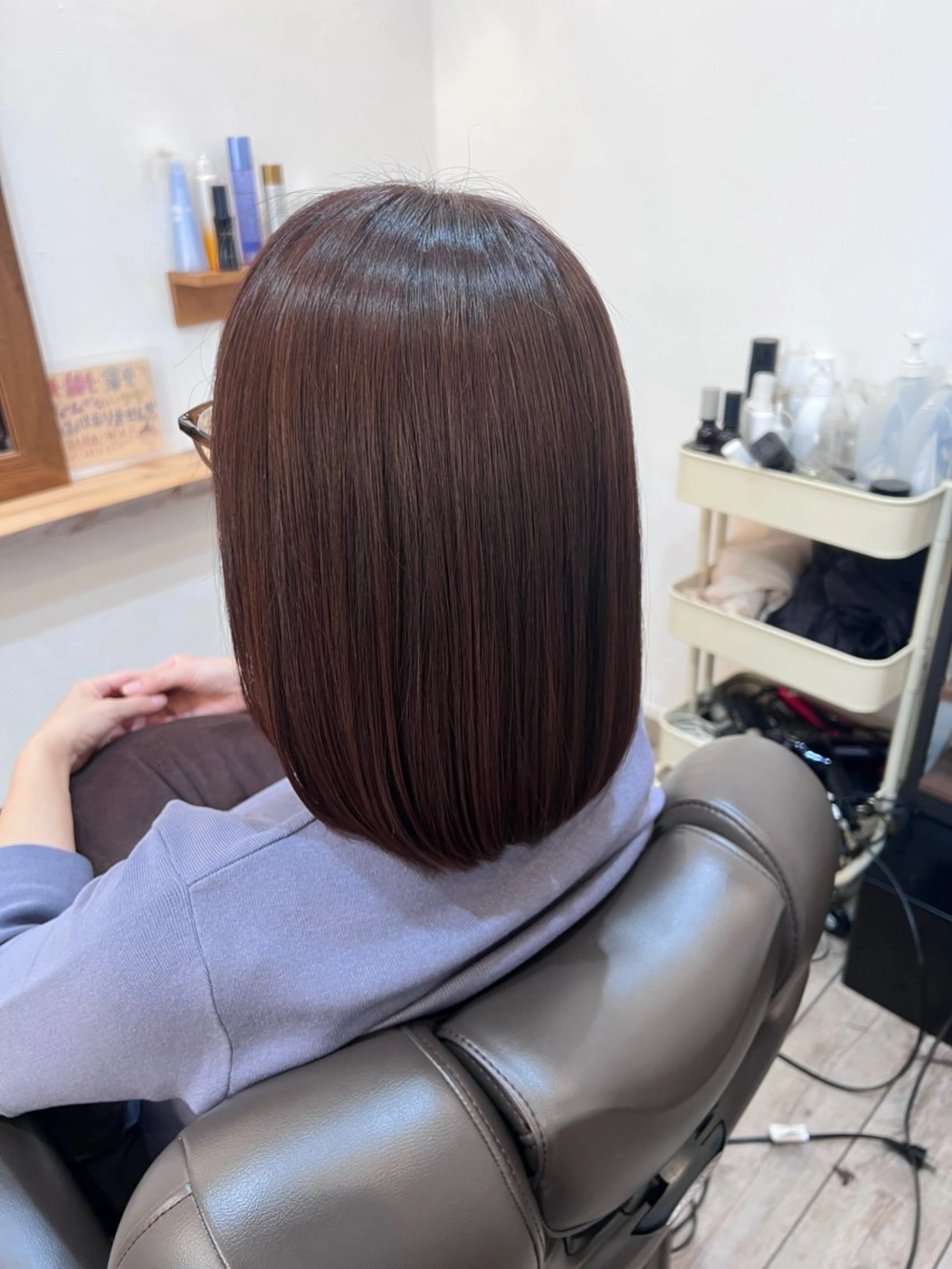 ミディアム カラー カット ヘアカラー トリートメント atelier RICOのヘアスタイル