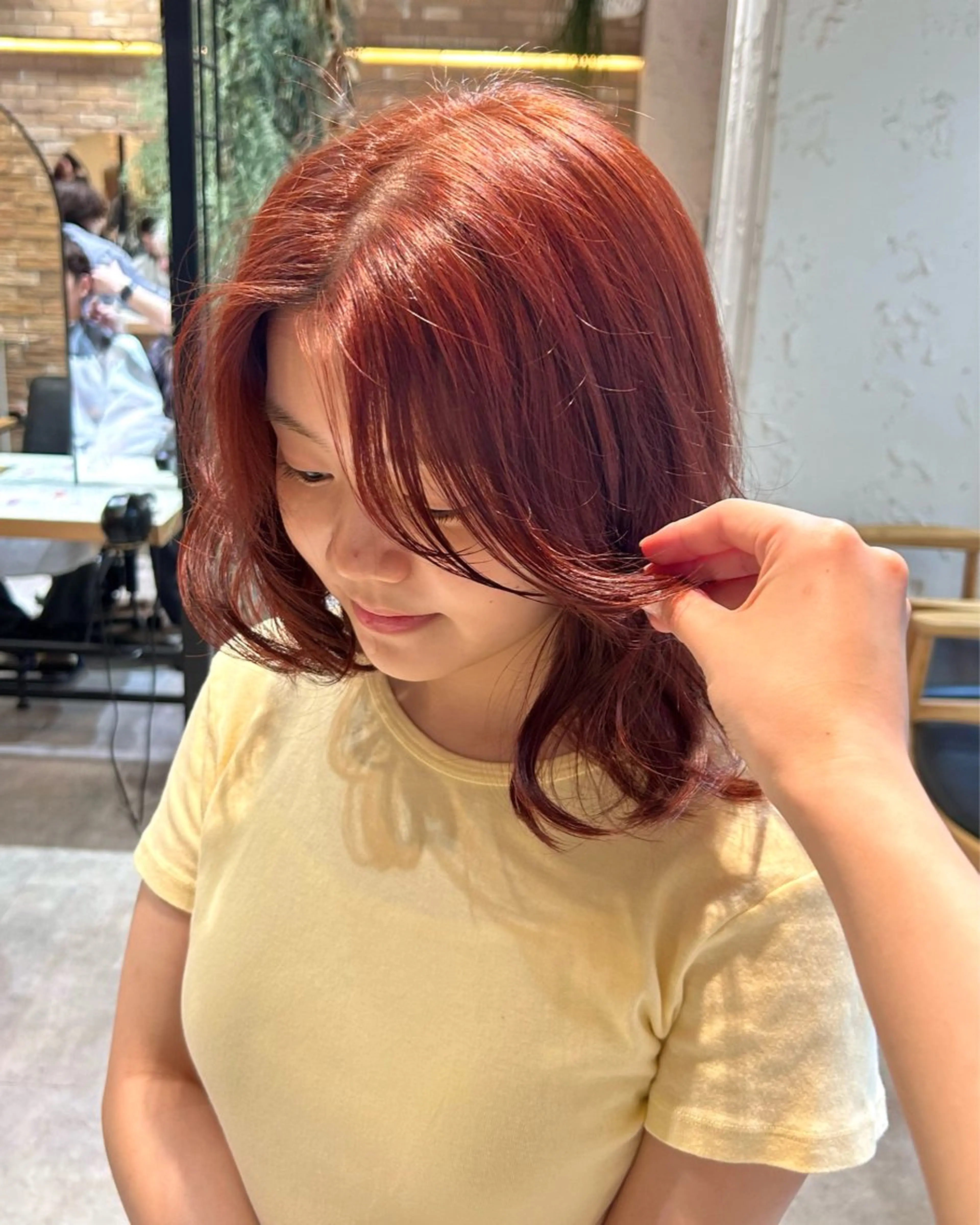 ミディアム カラー ヘアカラー レイヤー/nail COCOROのヘアスタイル