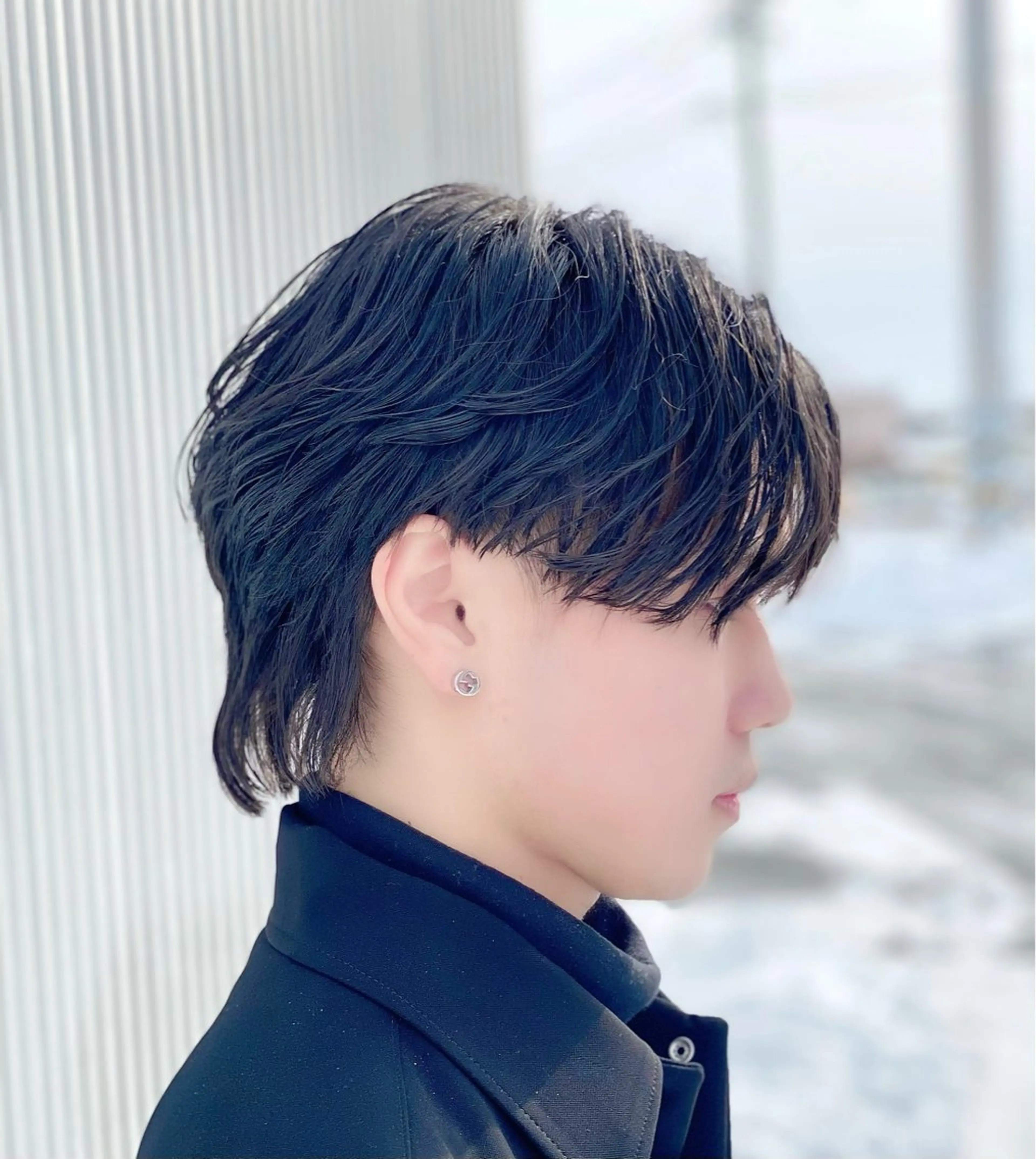 メンズ メンズウルフカット ウルフカット 折本 遥希のヘアスタイル