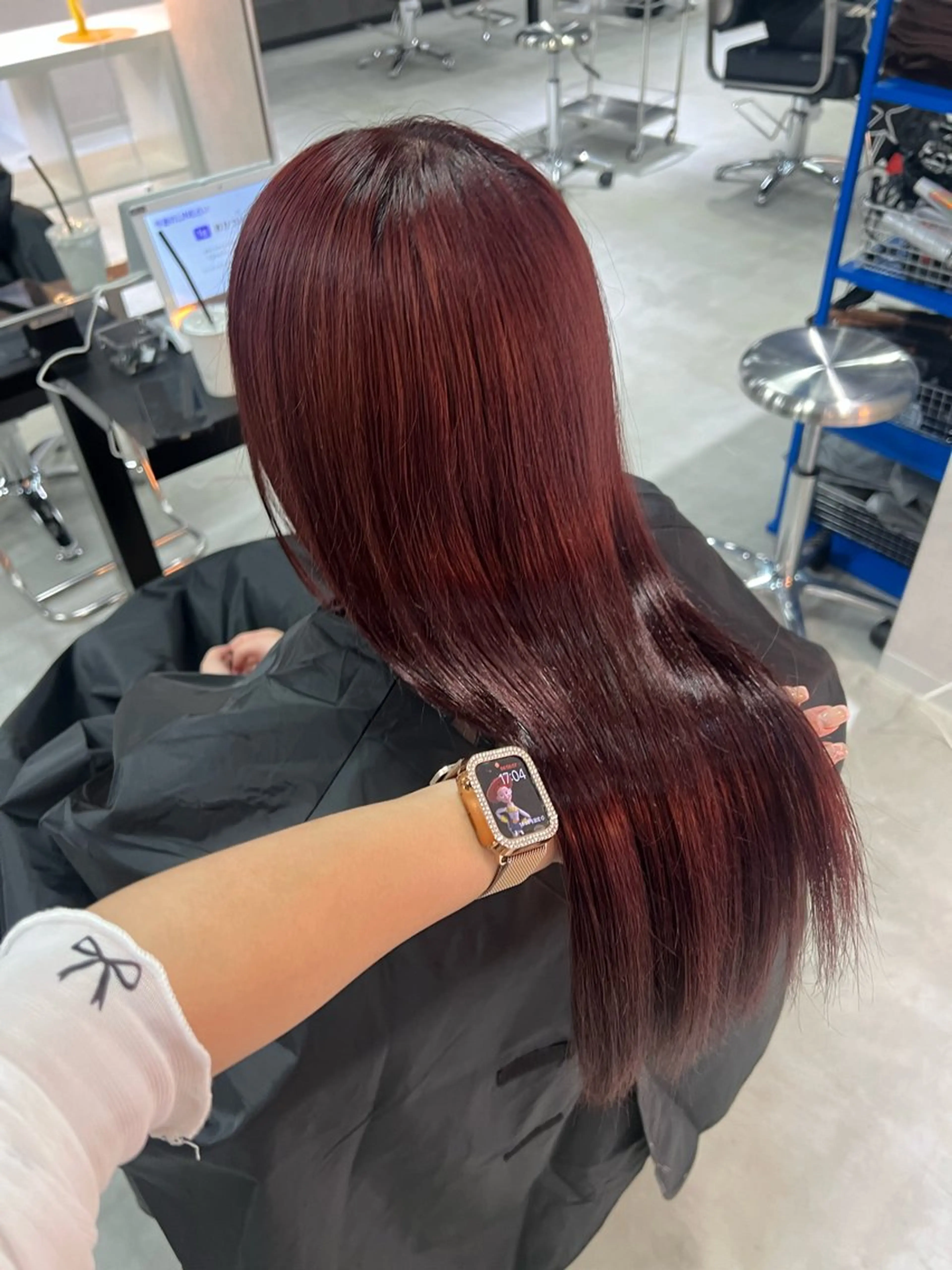 ロング カラー レッドカラー ヘアカラー デザインカラー/ハイ トーン/konomiのヘアスタイル